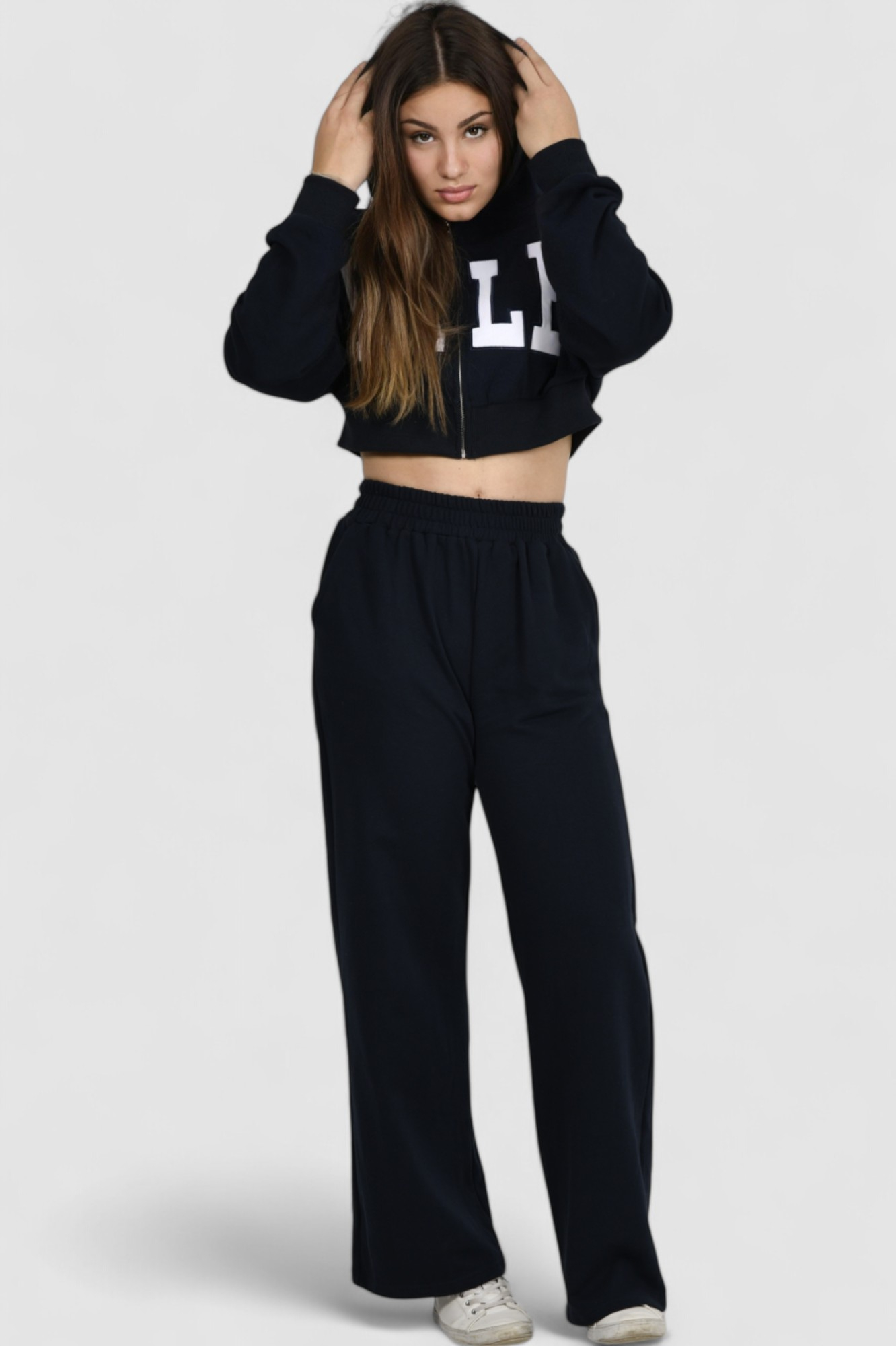 Ženska crna trenirka komplet Imani