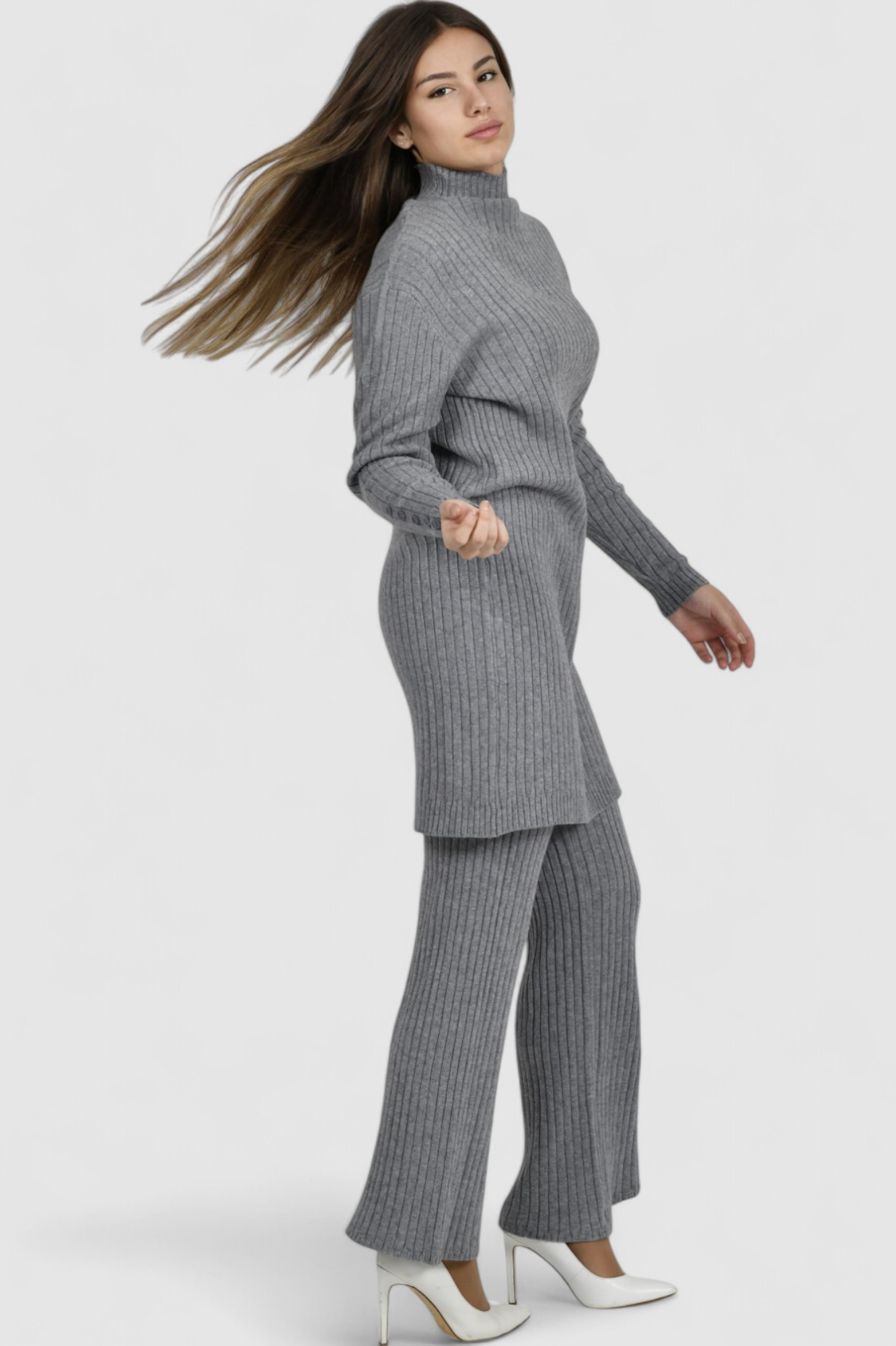 Ženska siva trenirka komplet Beatrix