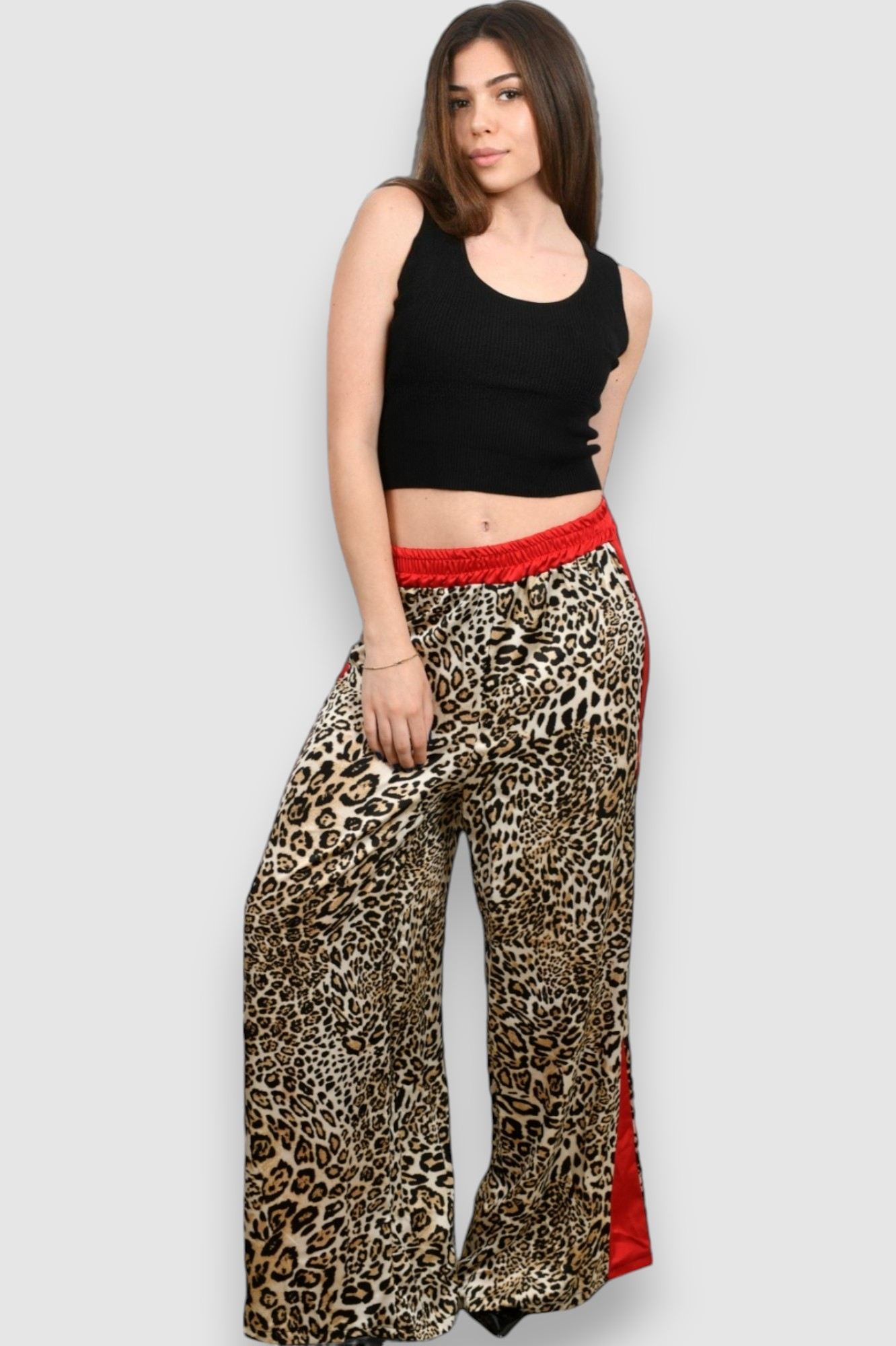 Ženske modne hlače leopard uzorak Margaux