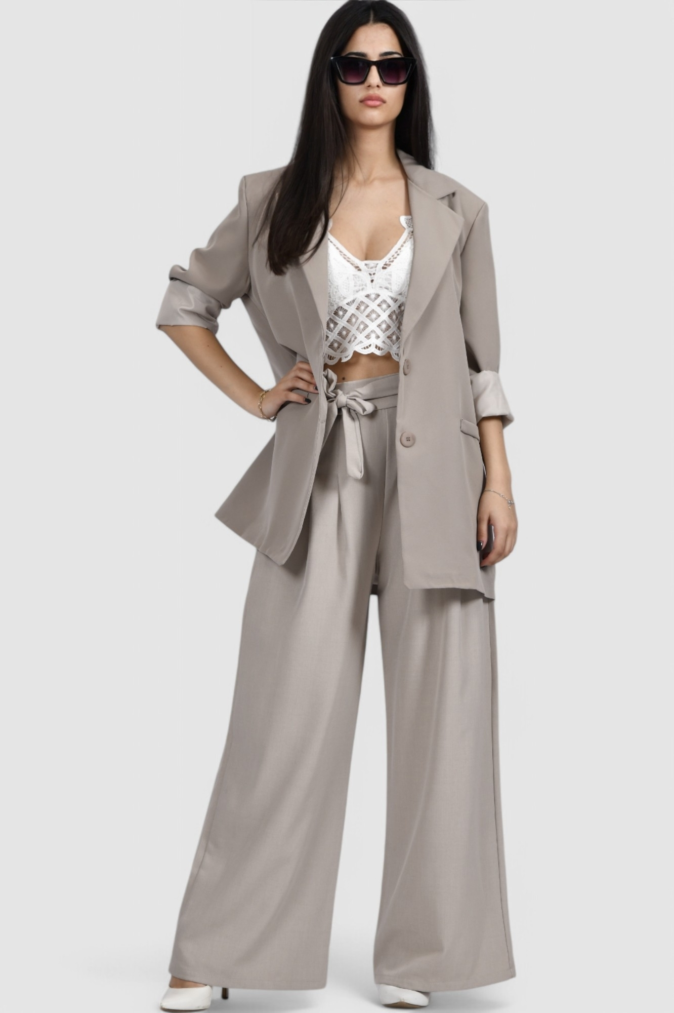 Ženski sivi elegantni sako Iskra