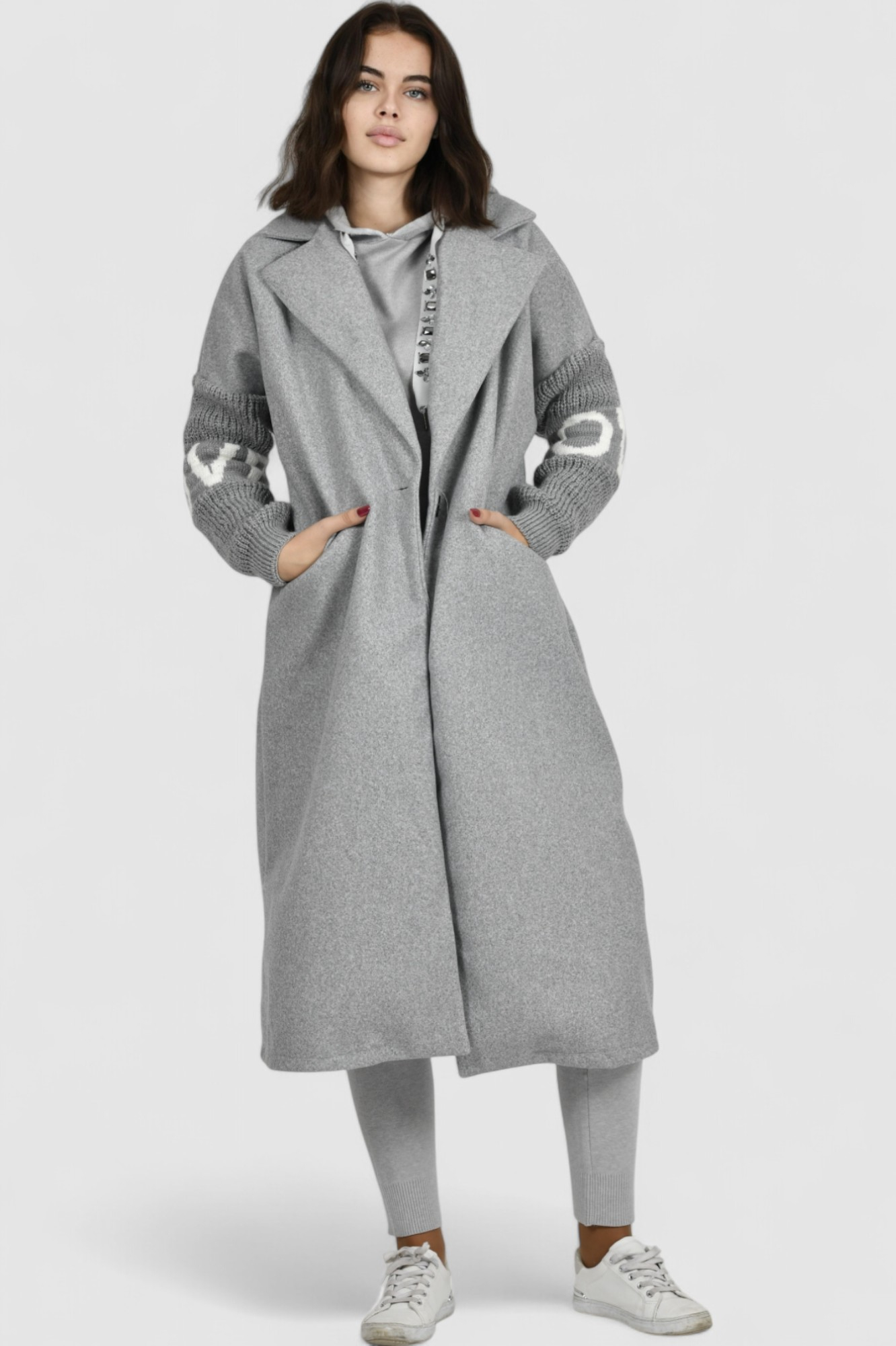 Ženska siva trenirka komplet Leila