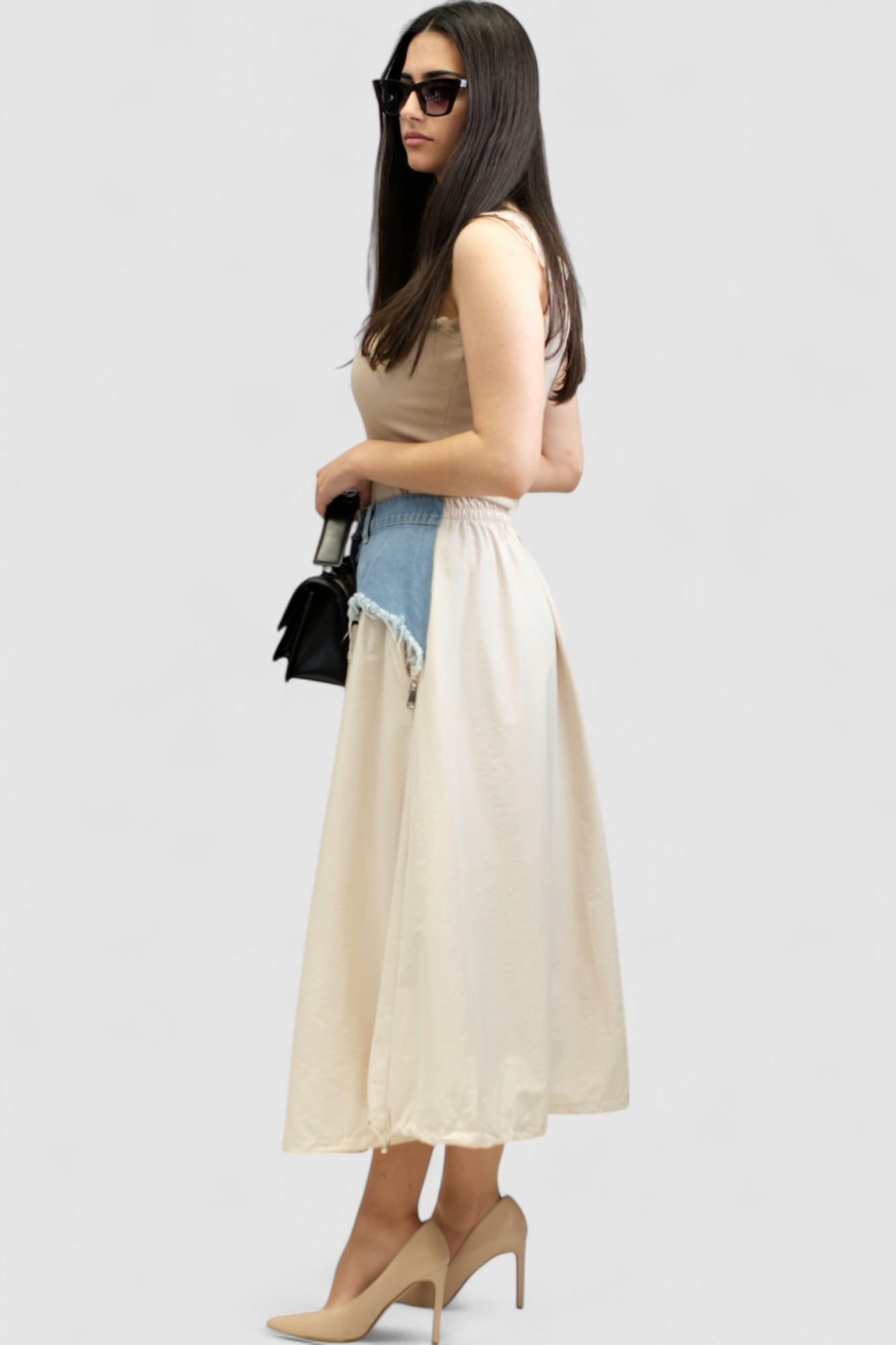 Ženska bež midi suknja Eloraine