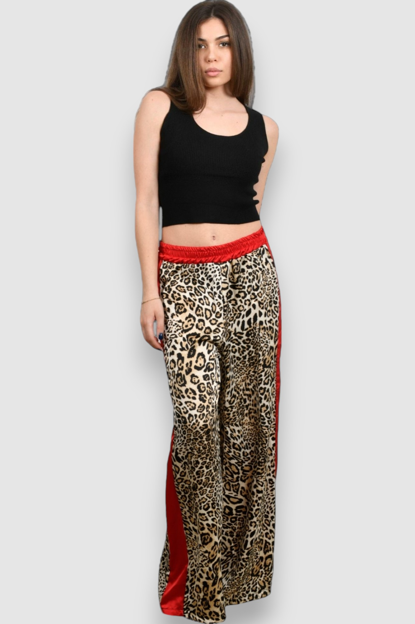Ženske modne hlače leopard uzorak Margaux