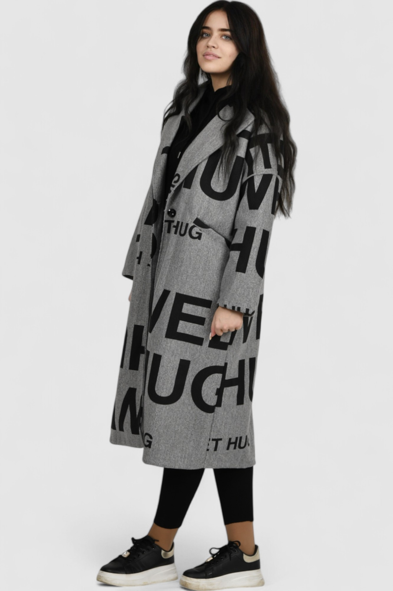 Ženski sivi dugi kaput Liberty