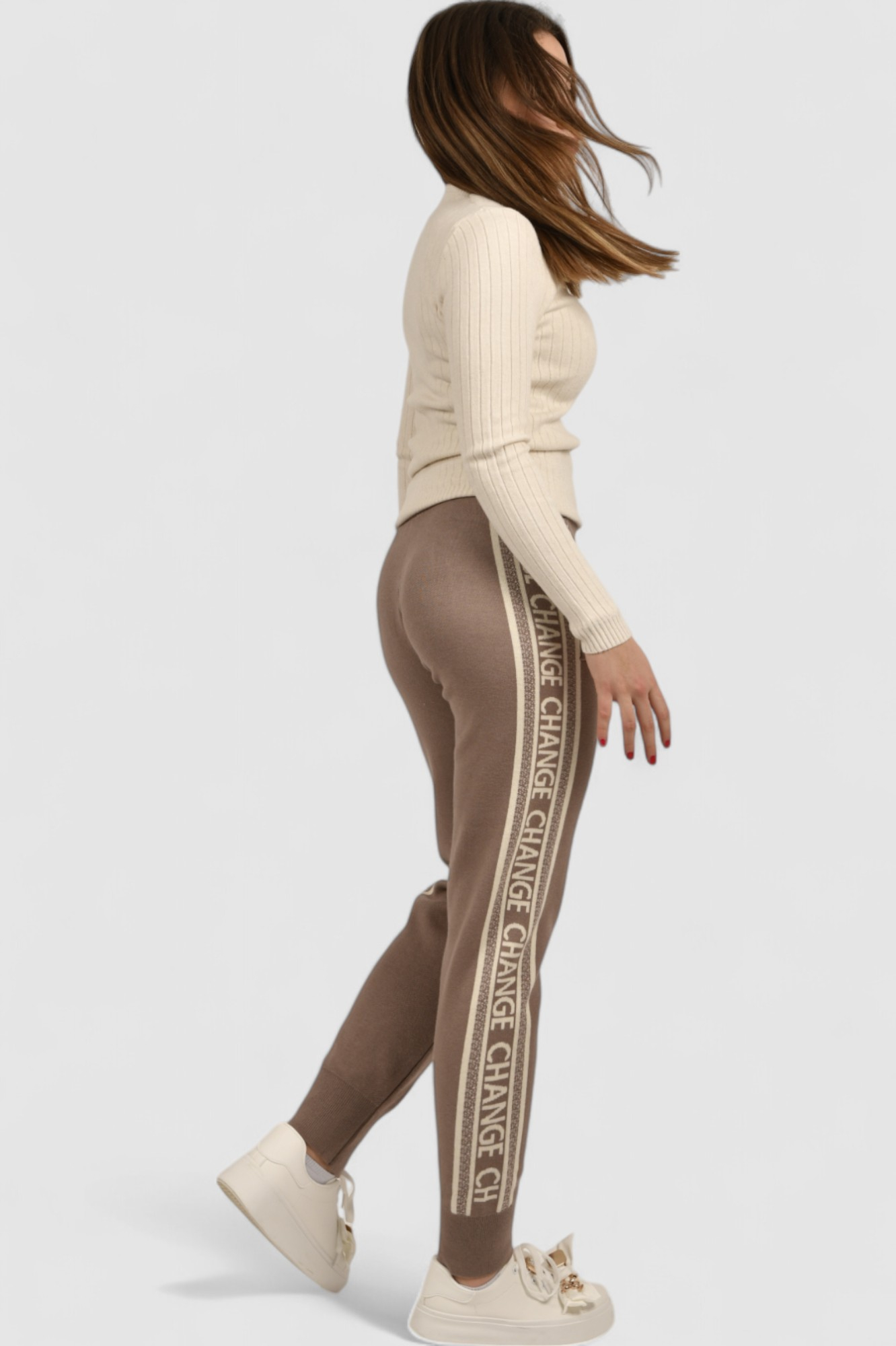 Ženski smeđi donji dio trenirke Celestia