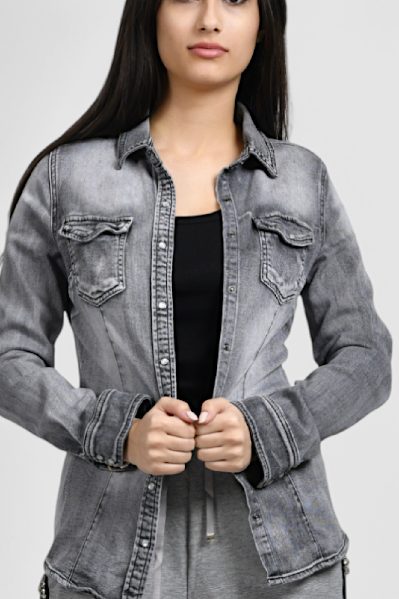 Ženska siva traper košulja Anemone