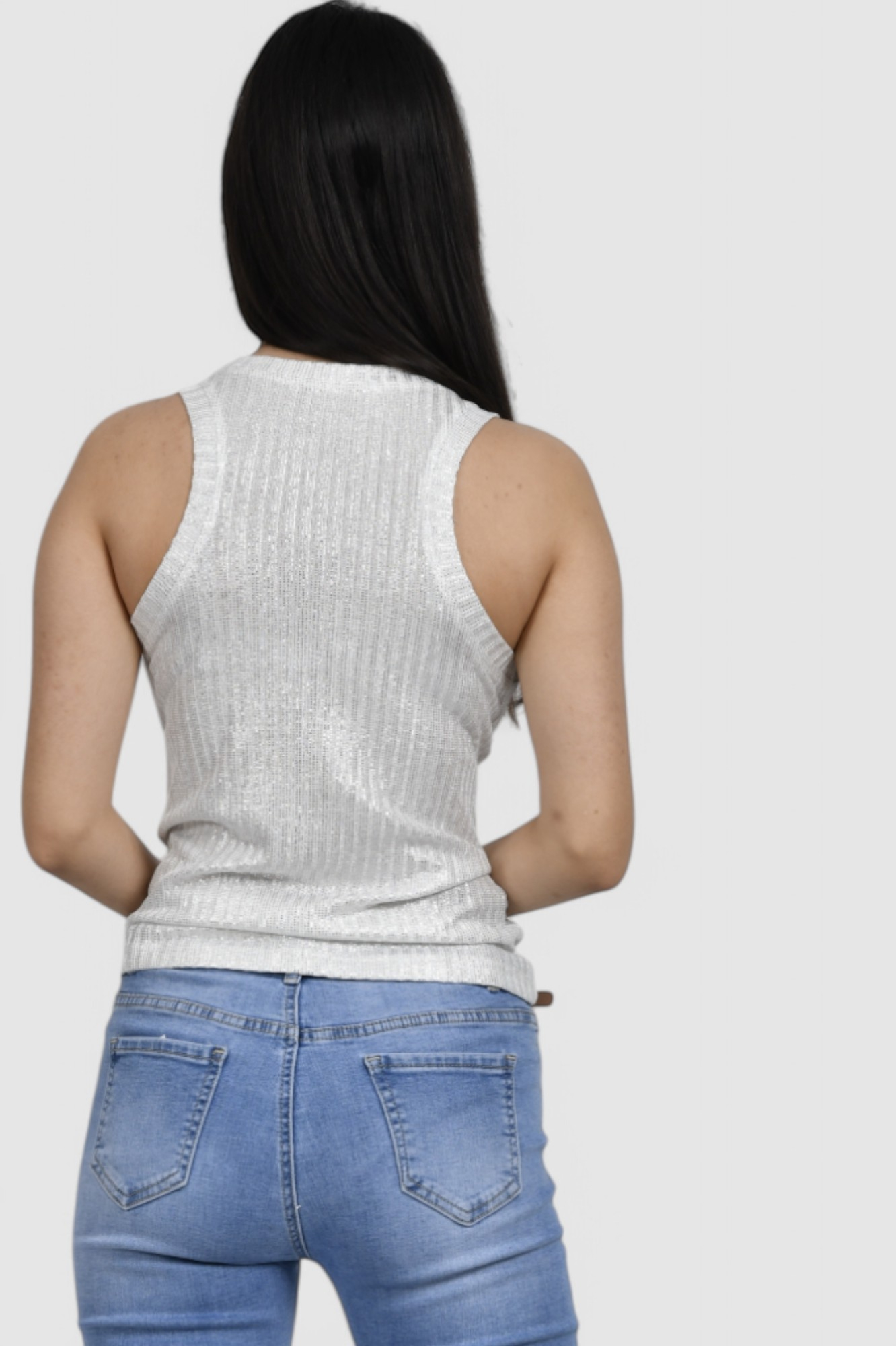 Ženska bijela majica bez rukava Selena