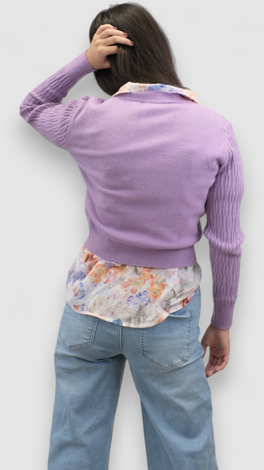 Ženski ljubičasti lagani džemper Stella