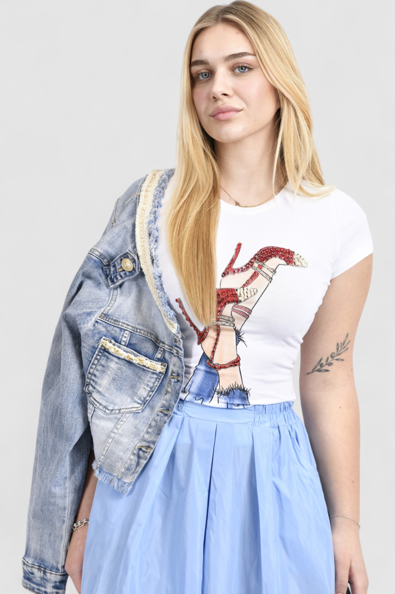 Ženska bijela majica kratki rukav Luciana