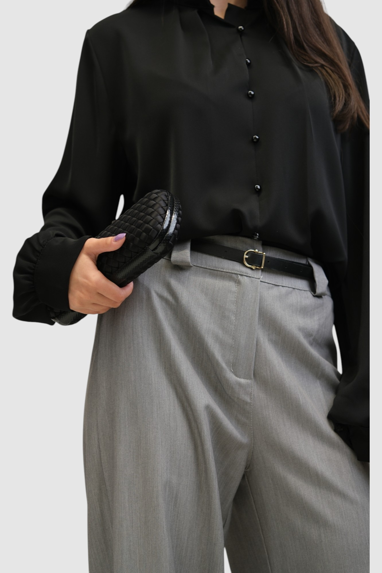 Ženska crna elegantna košulja Lainey