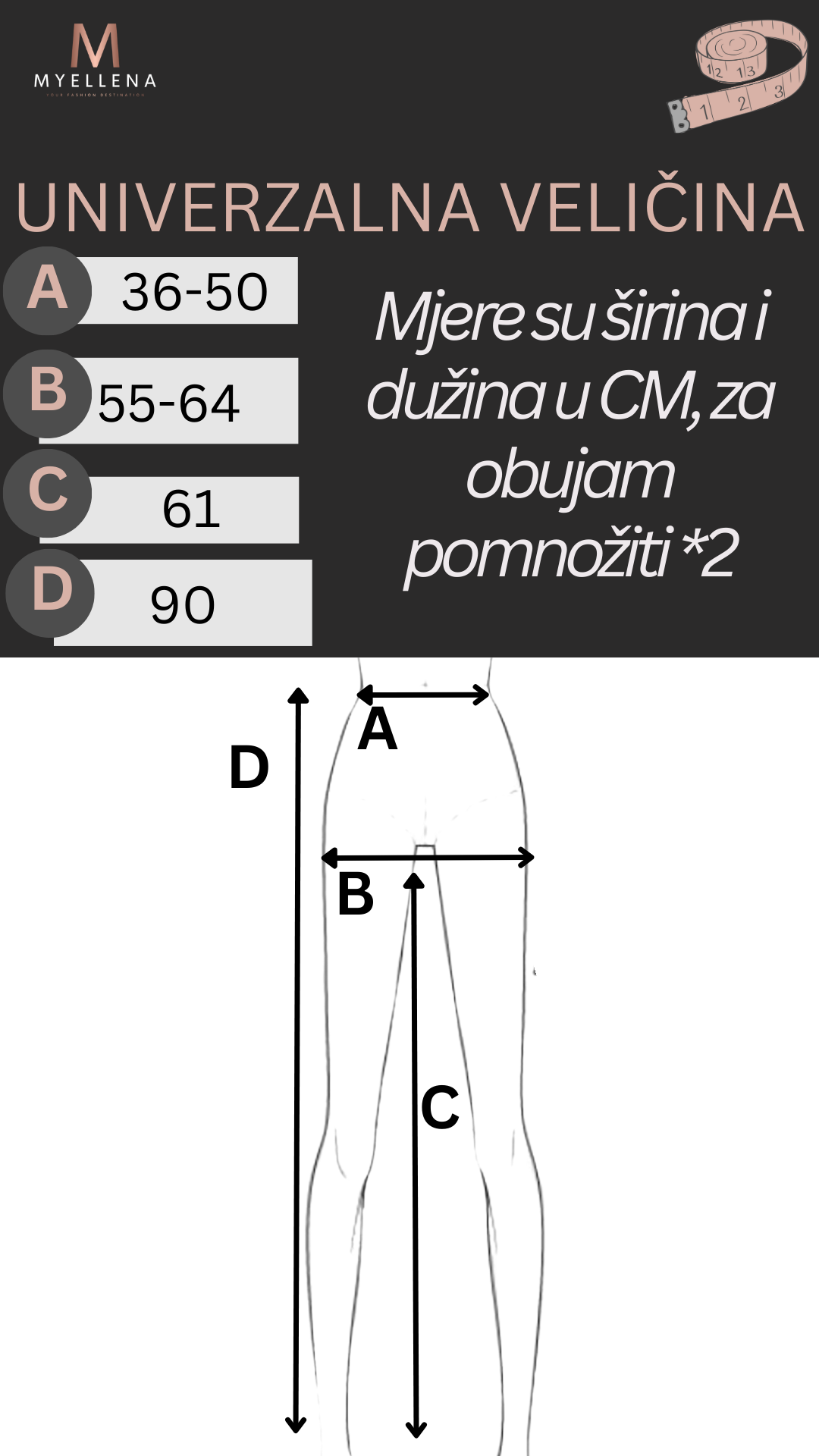 Ženske moderne bordo hlače Ezri sa gumbom na nogavici