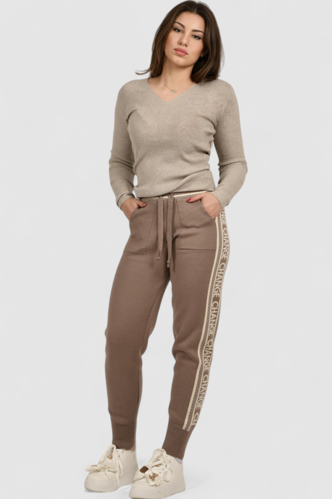 Ženski bež lagani džemper Zoe