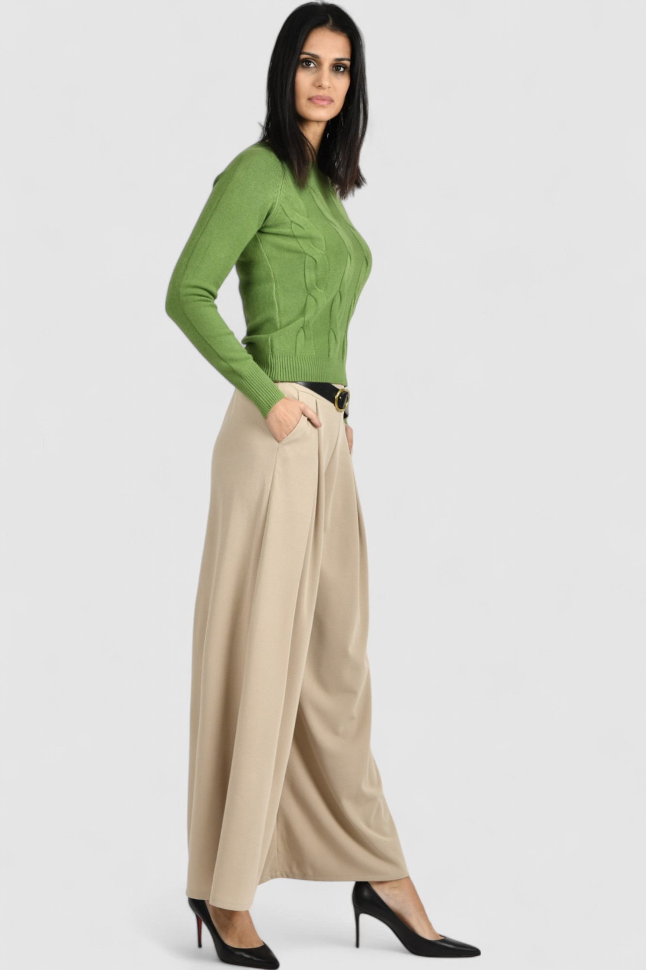 Ženski zeleni lagani džemper Damaris