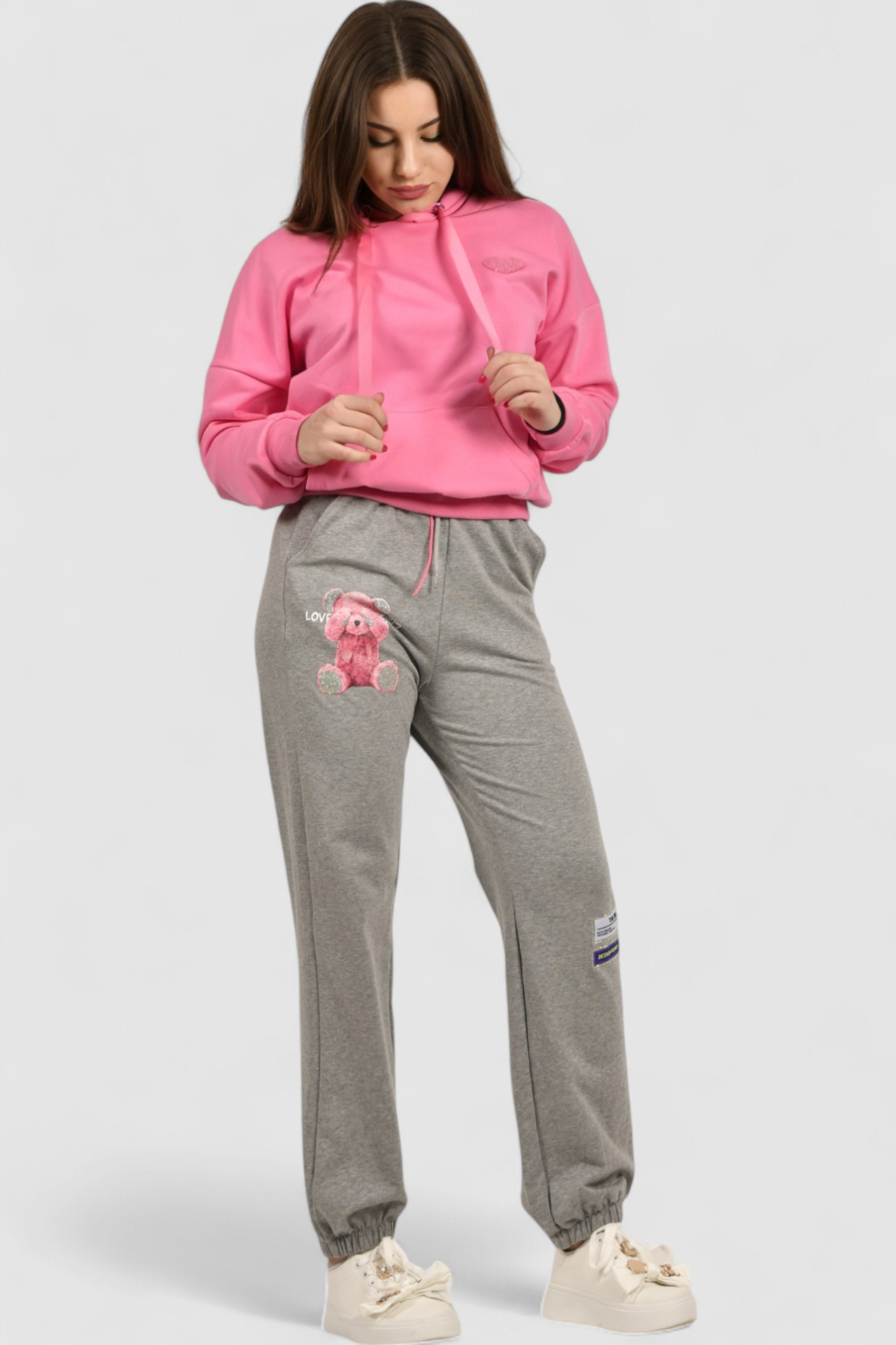 Ženski sive donji dio trenirke Grigio