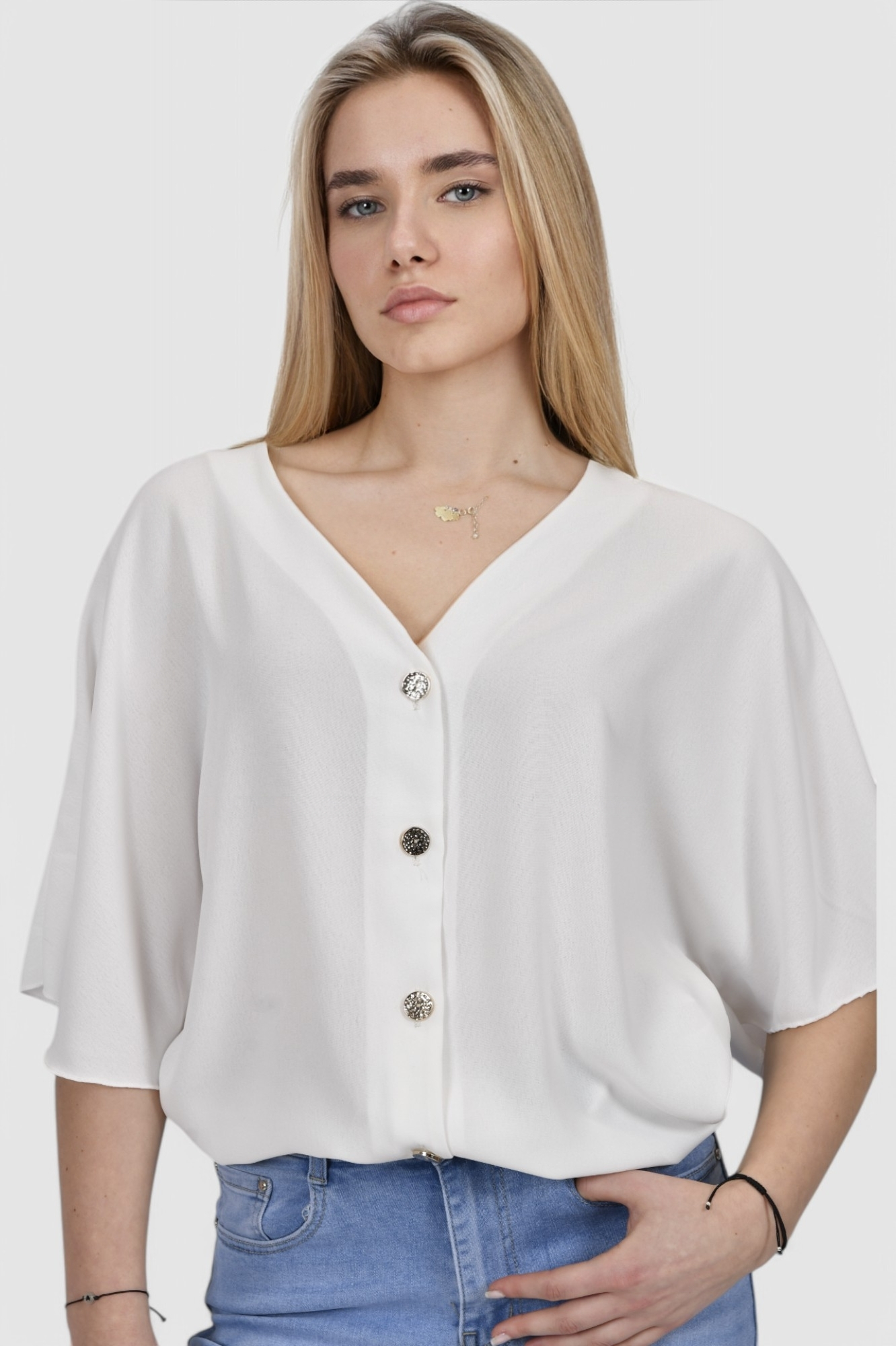 Ženska bijela elegantna košulja Ivelisse