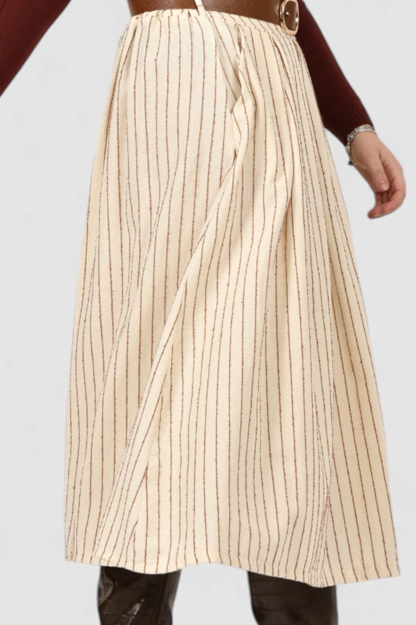 Ženska bež midi suknja Leta