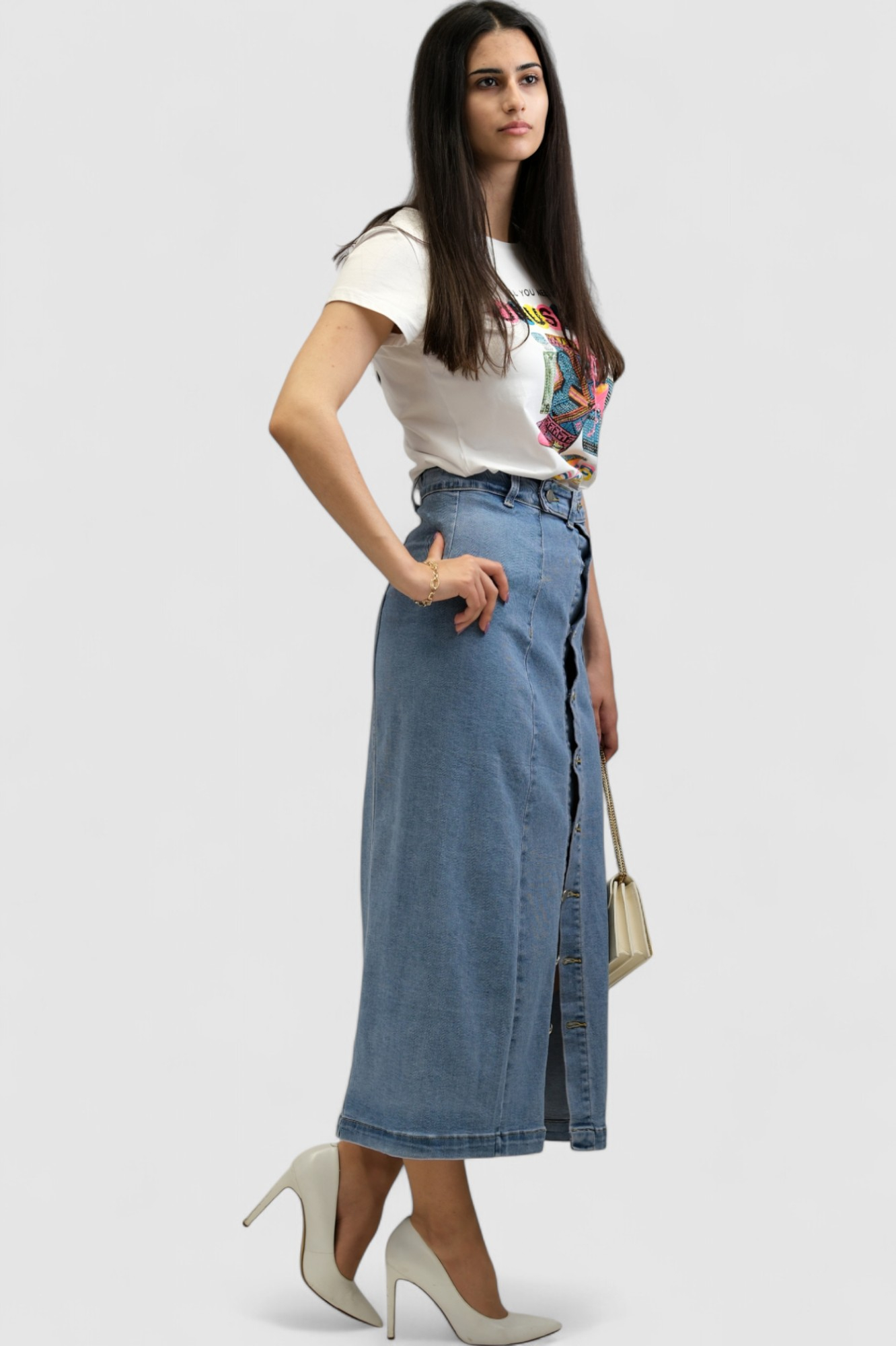 Ženska bijela majica kratki rukav Delina