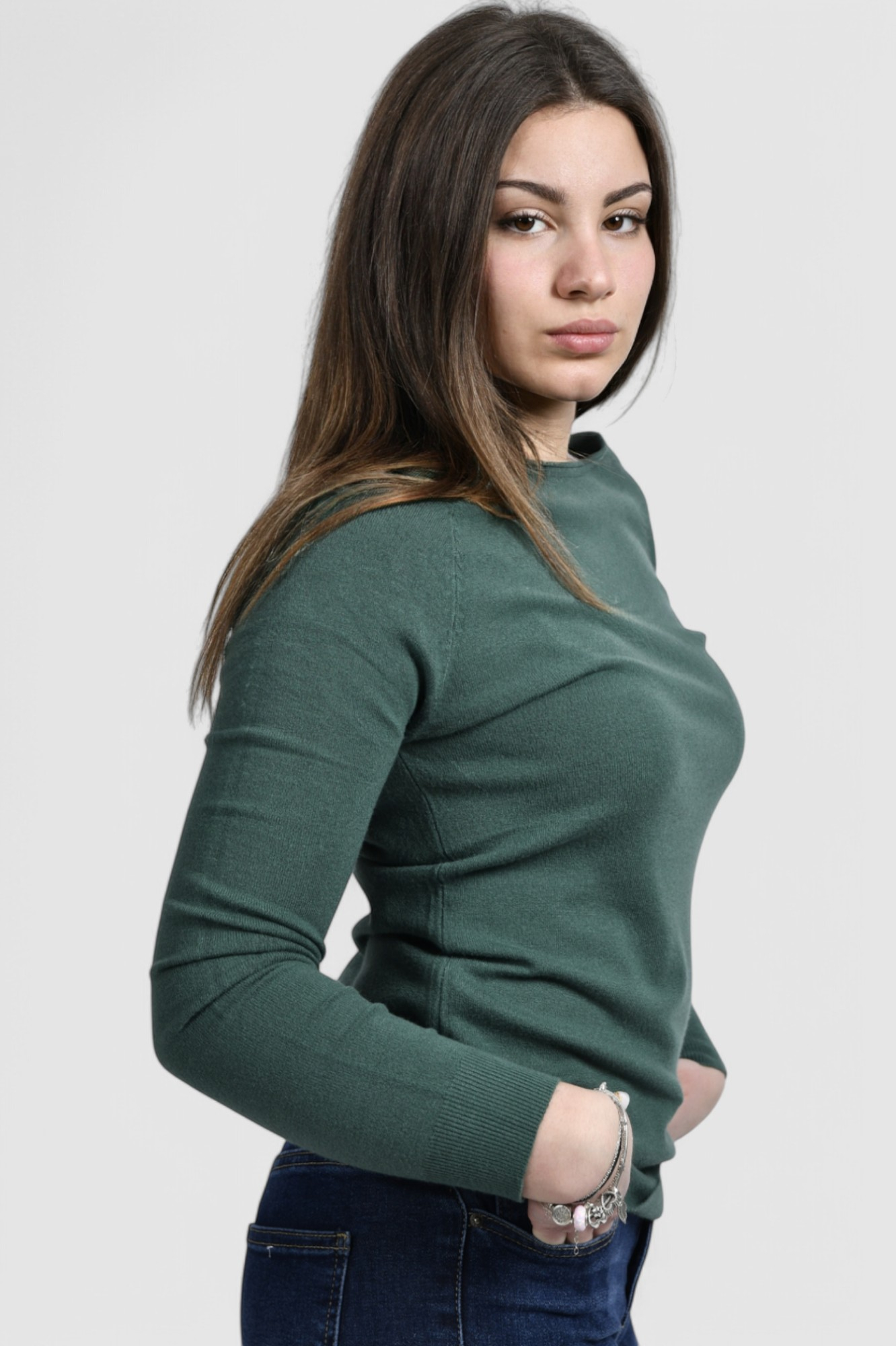 Ženski zeleni lagani džemper Vinny