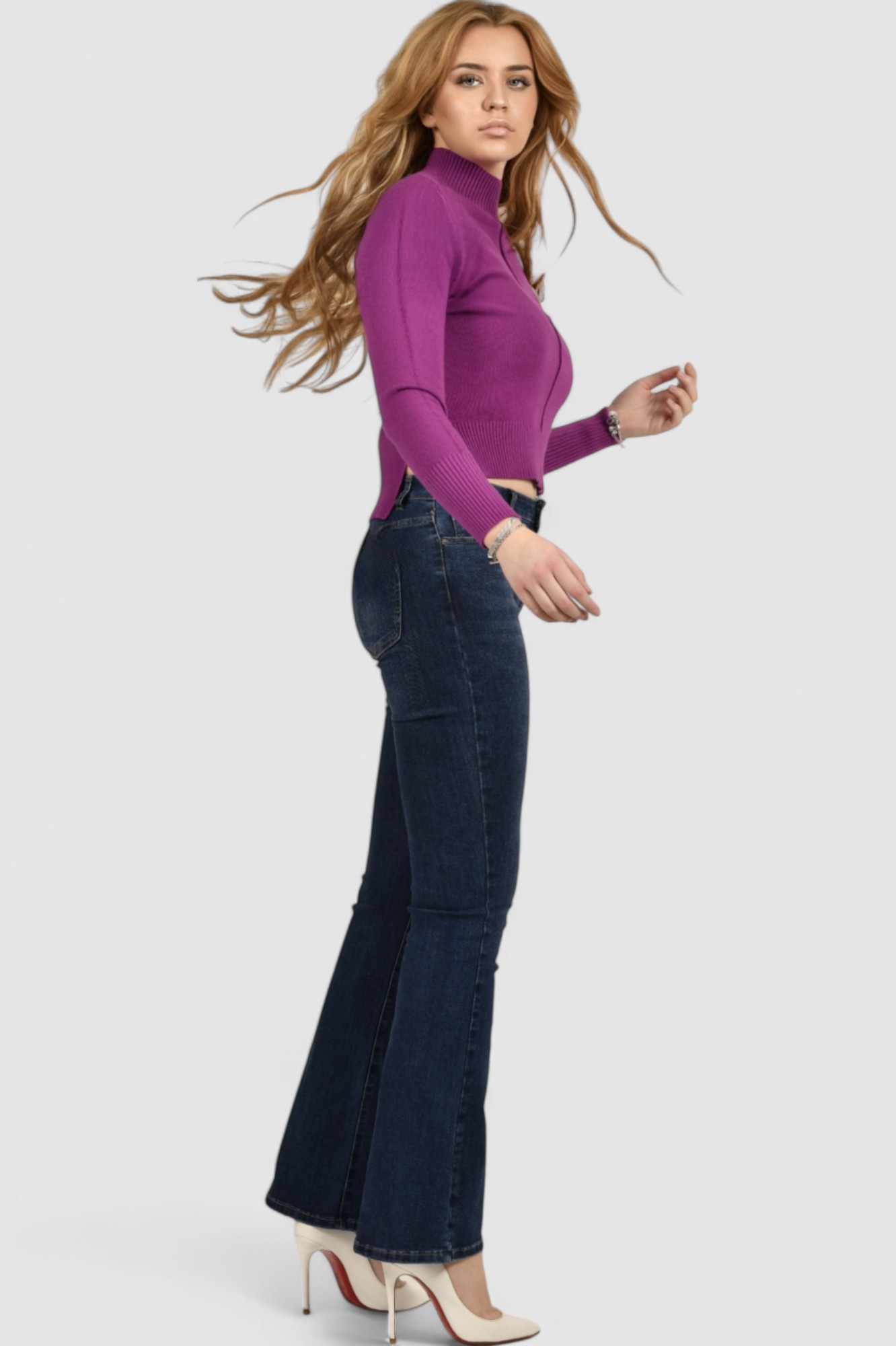 Ženski ljubičasti lagani džemper Madeline