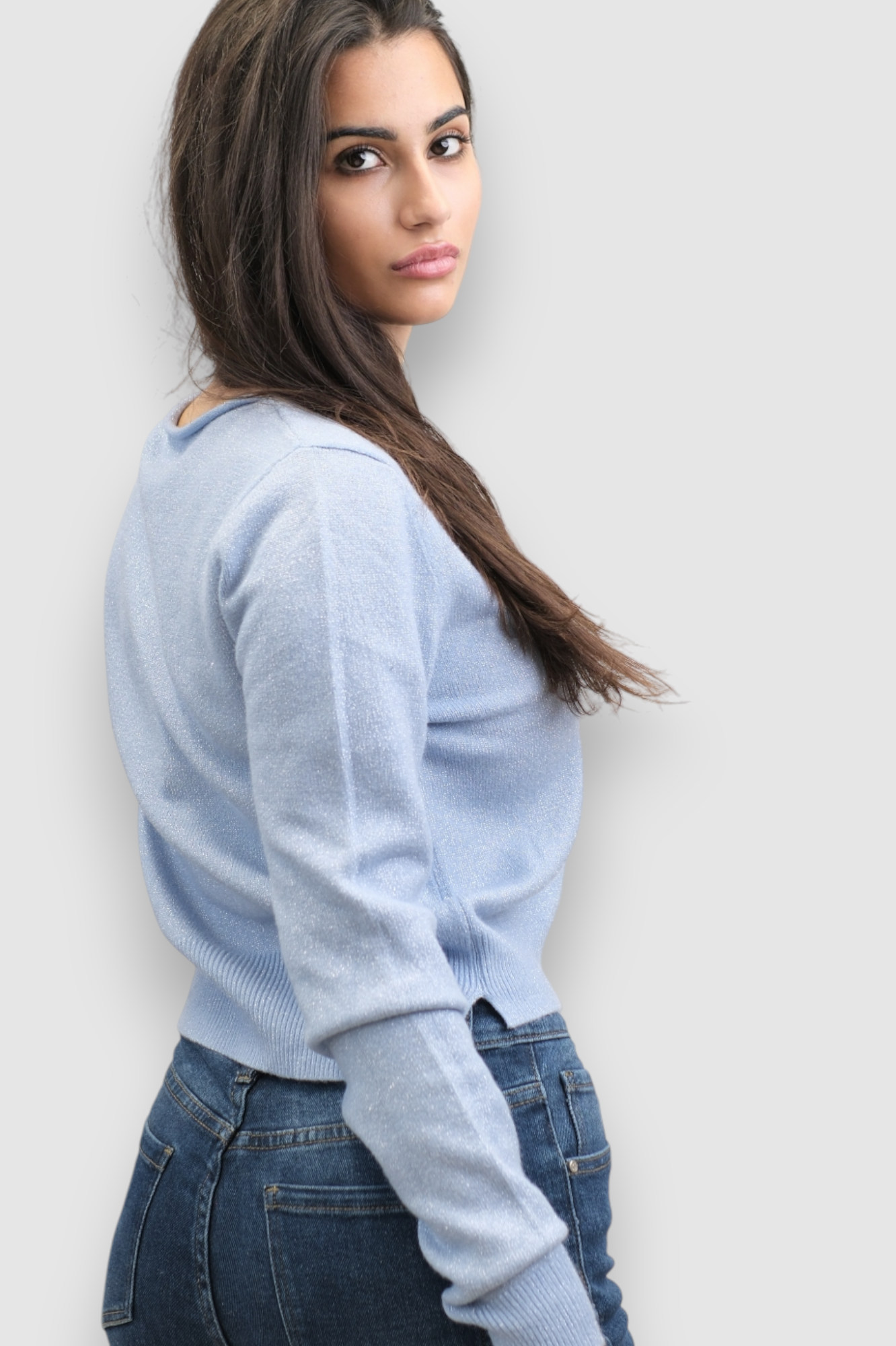Ženski svijetlo plavi lagani džemper Clarette