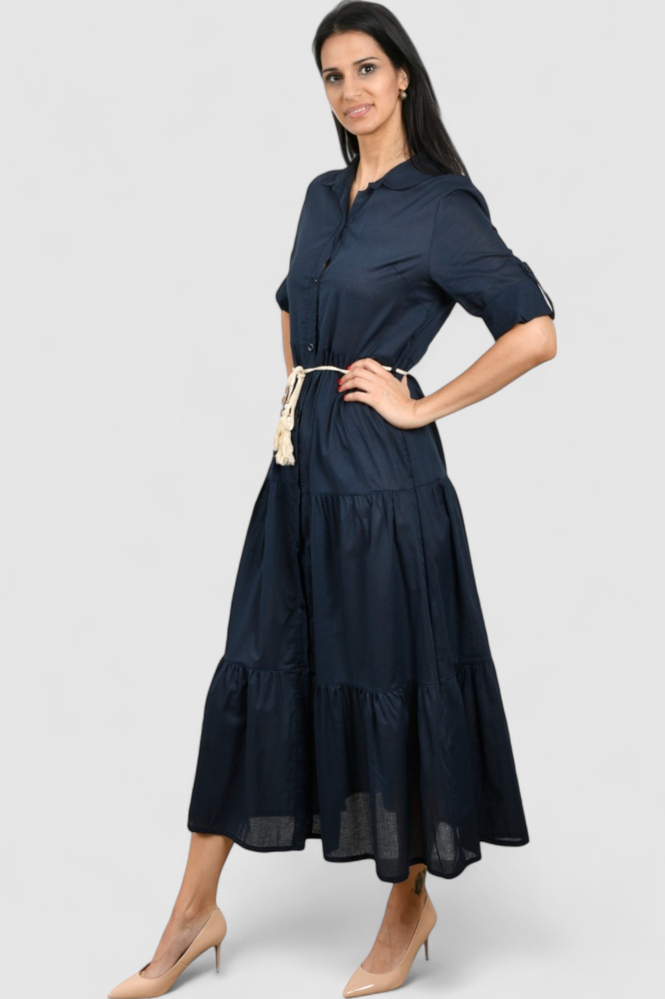 Ženska plava svakodnevna haljina Eloisa