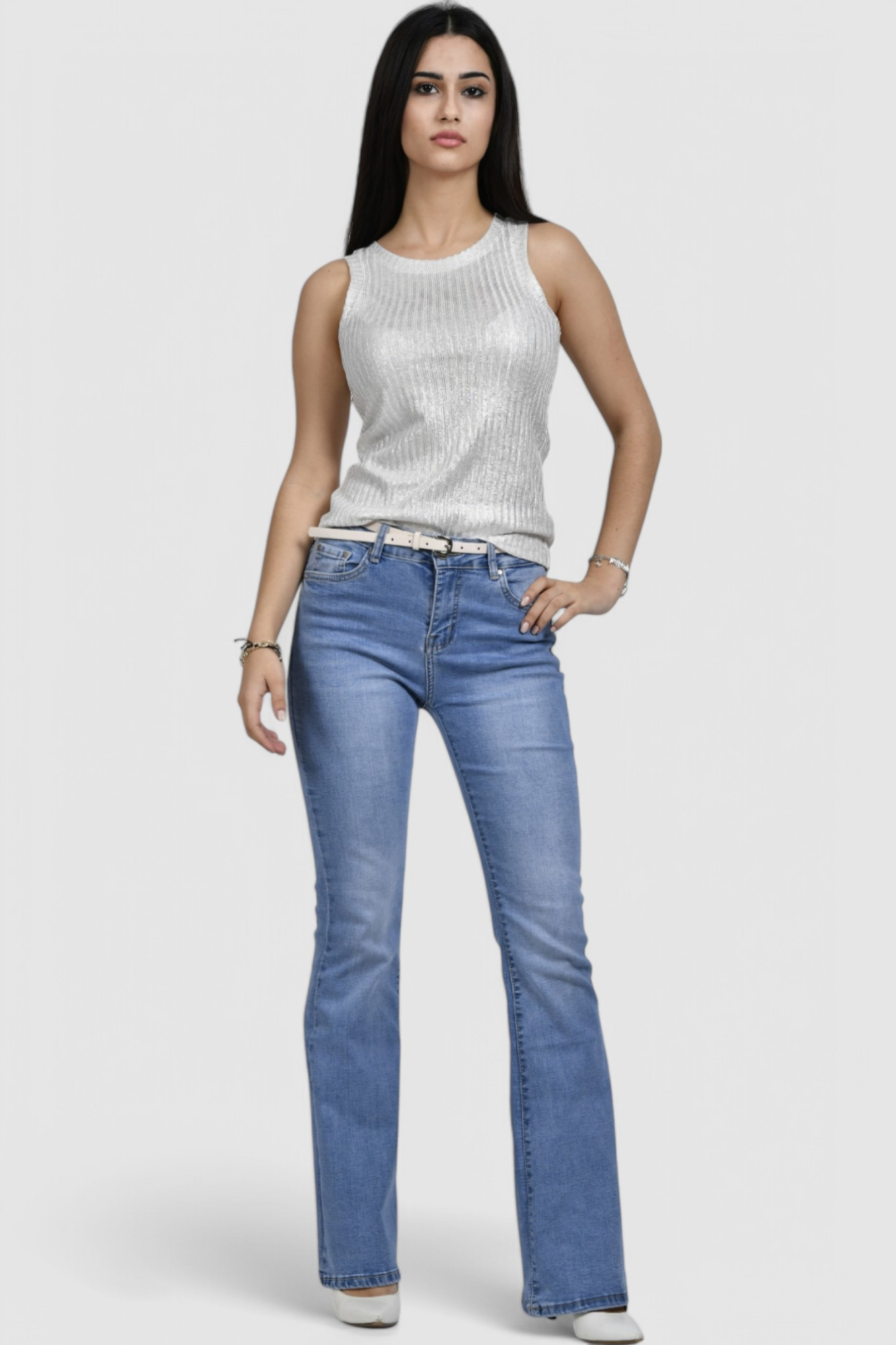 Ženska bijela majica bez rukava Selena