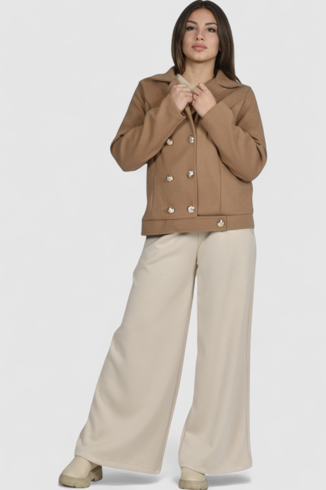 Ženski bež kratki kaput Billie