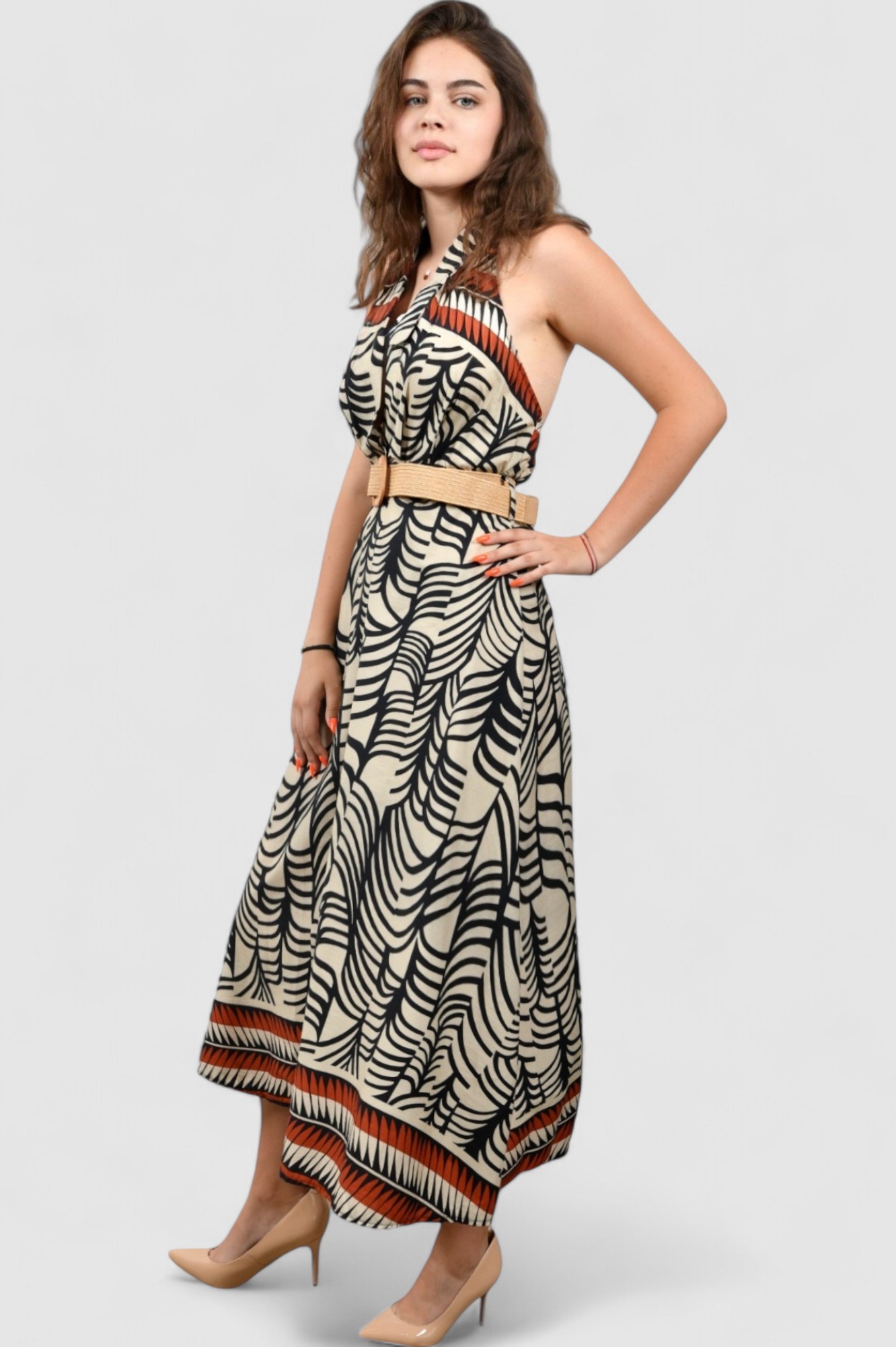 Ženska bež svakodnevna haljina Destiny