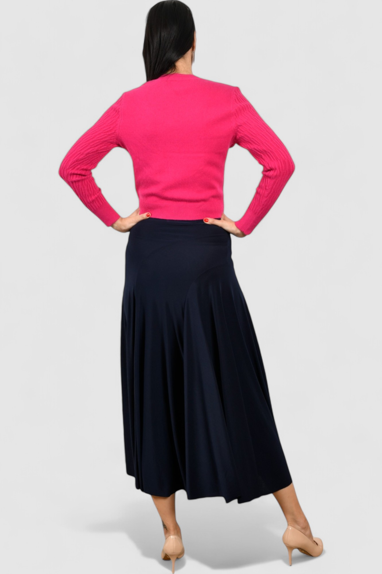 Ženska plava maxi suknja Lilith