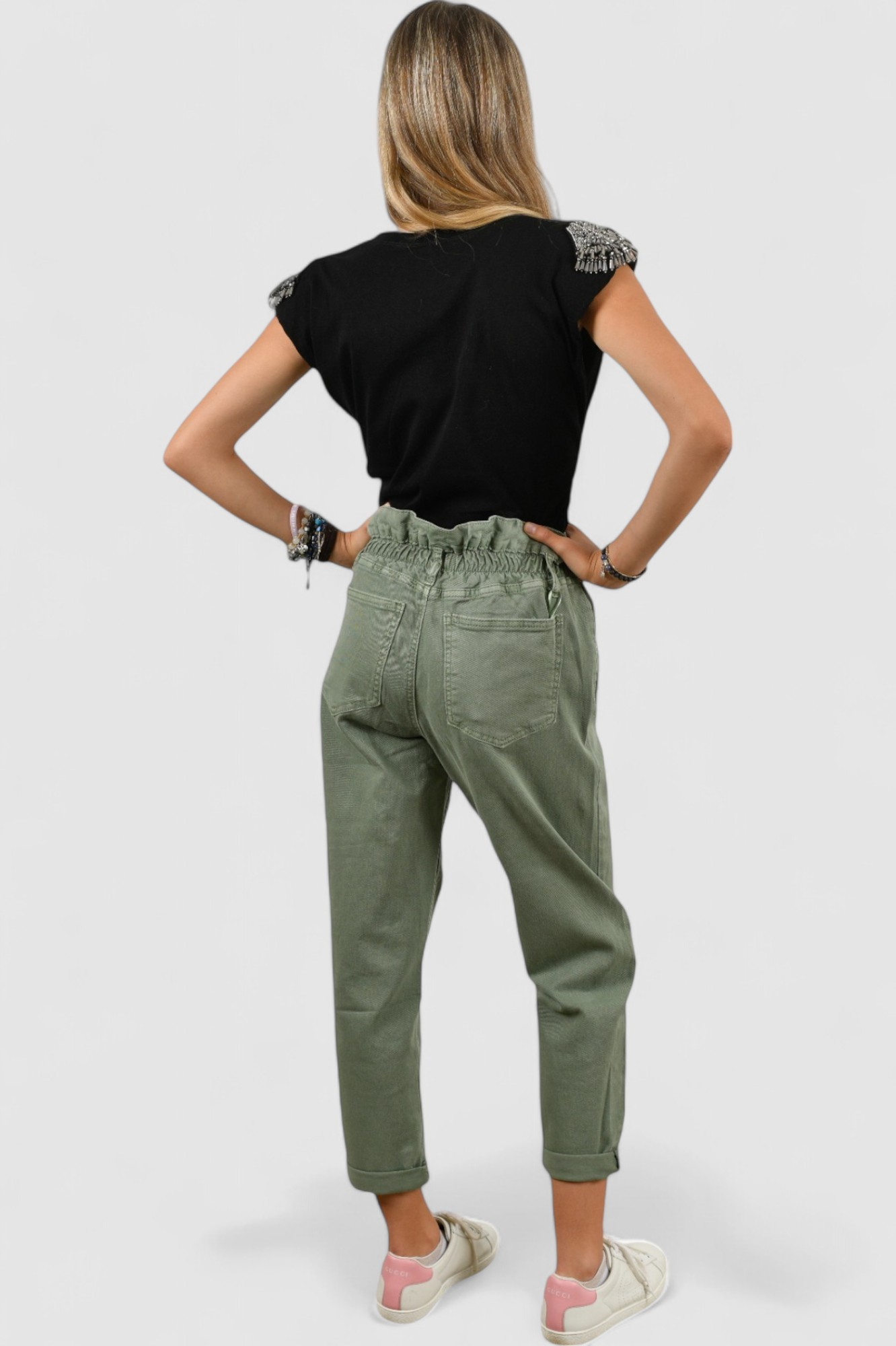 Ženska crna majica kratki rukav Noemi