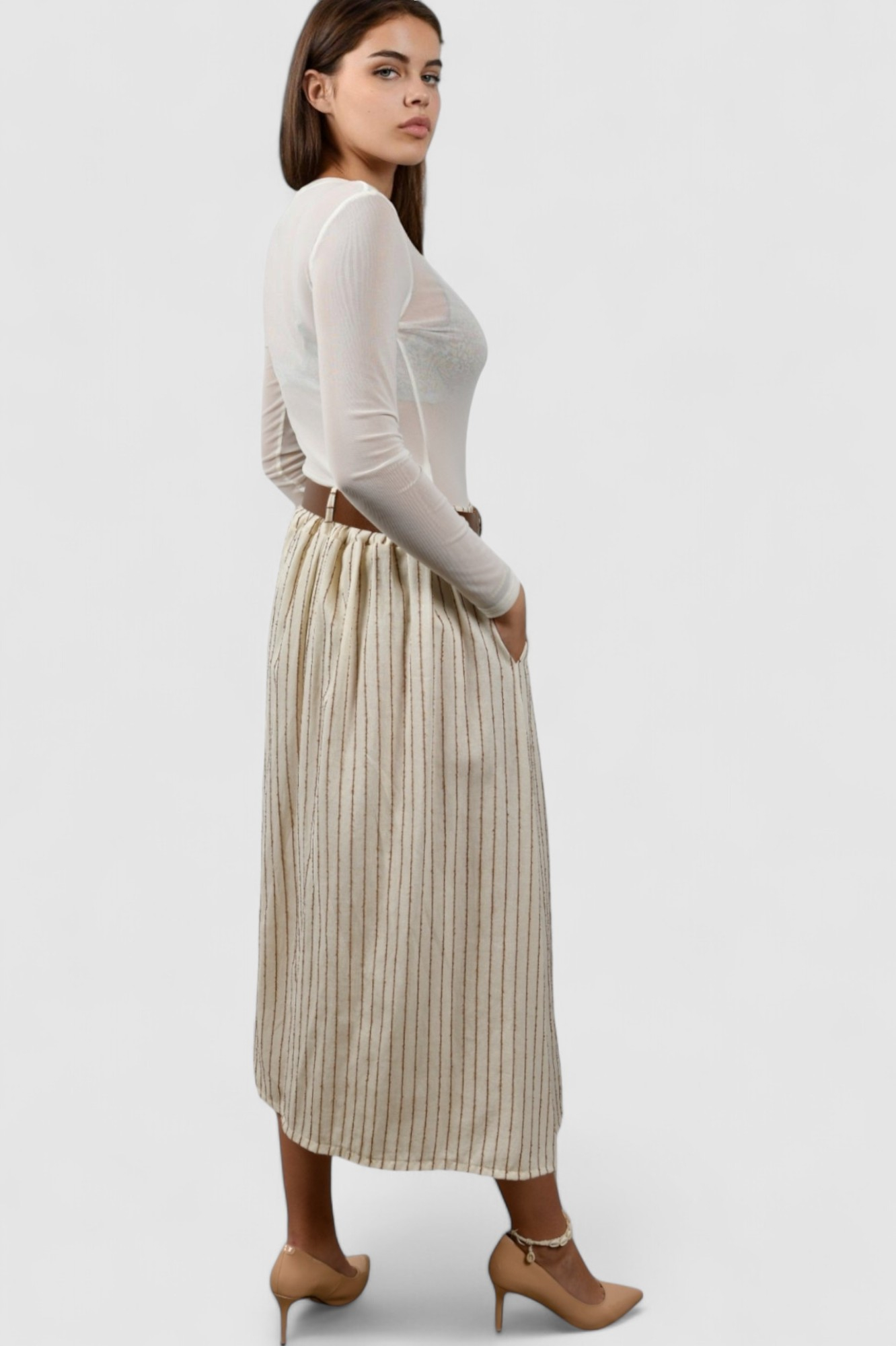 Ženski bijeli elegantni bodi Briar