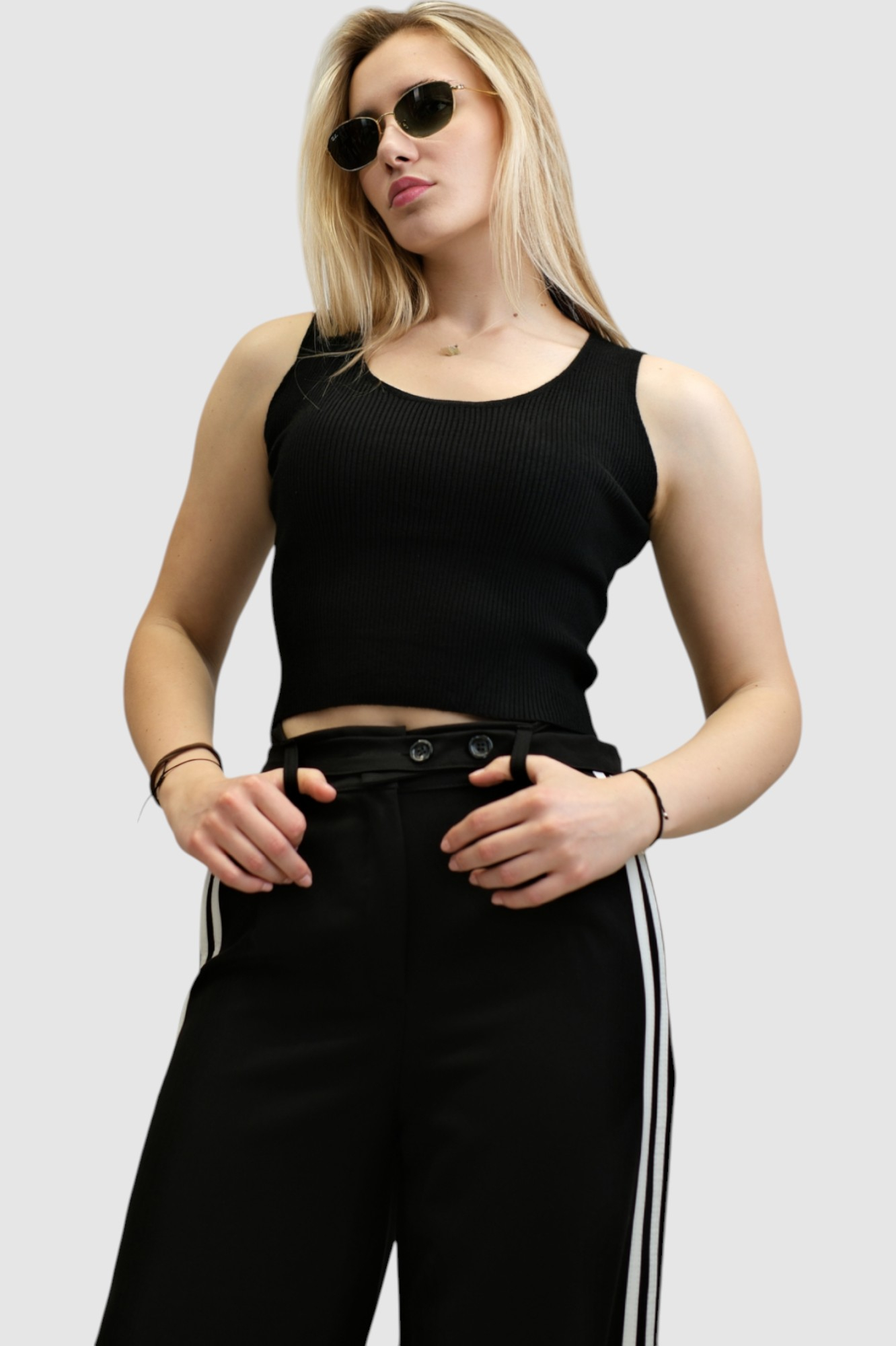 Ženski crni top Calliope