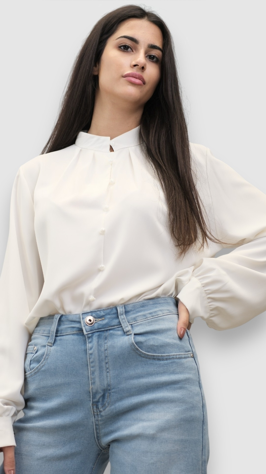 Ženska bijela elegantna košulja Lainey