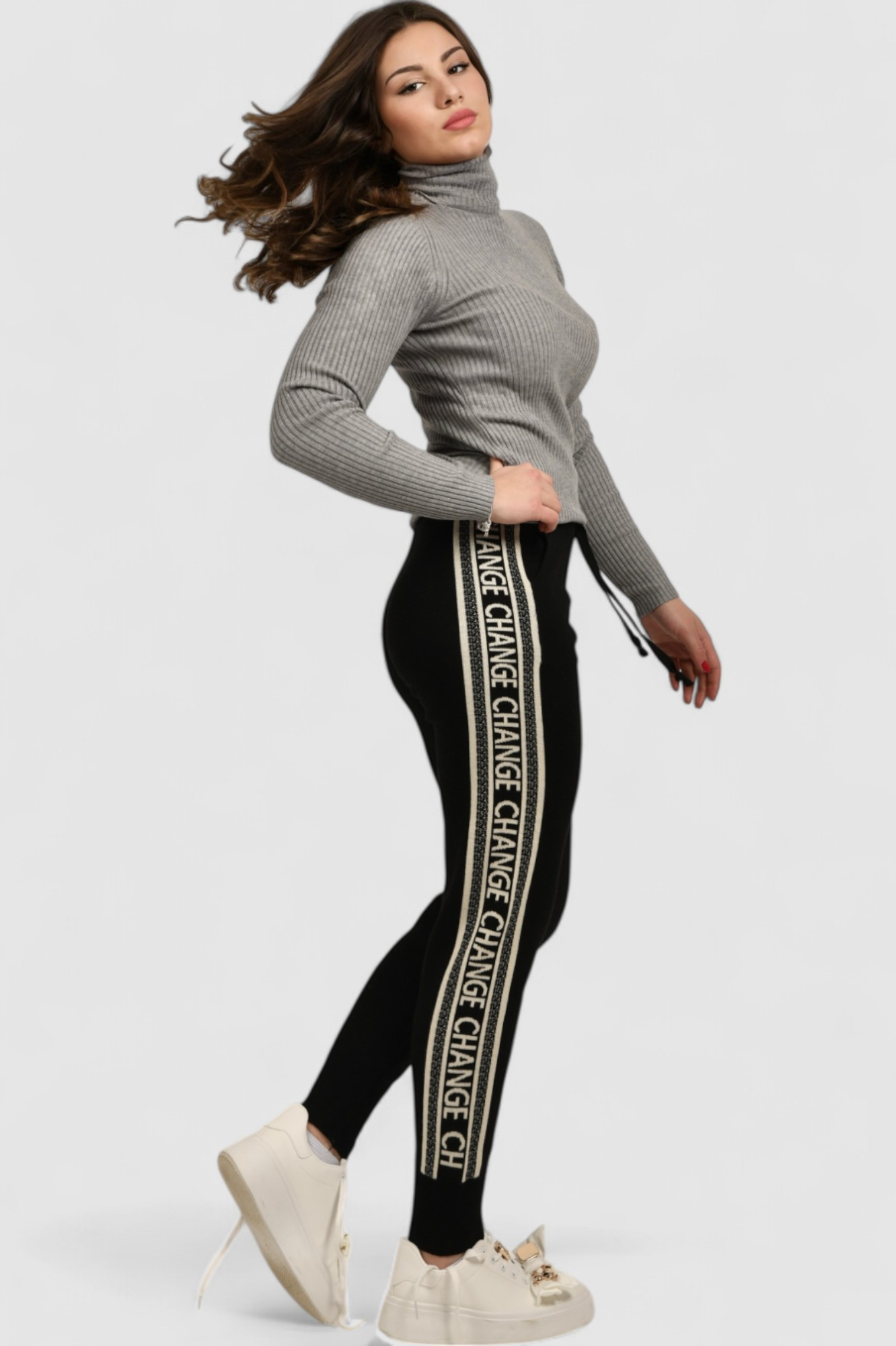 Ženski crni donji dio trenirke Celestia