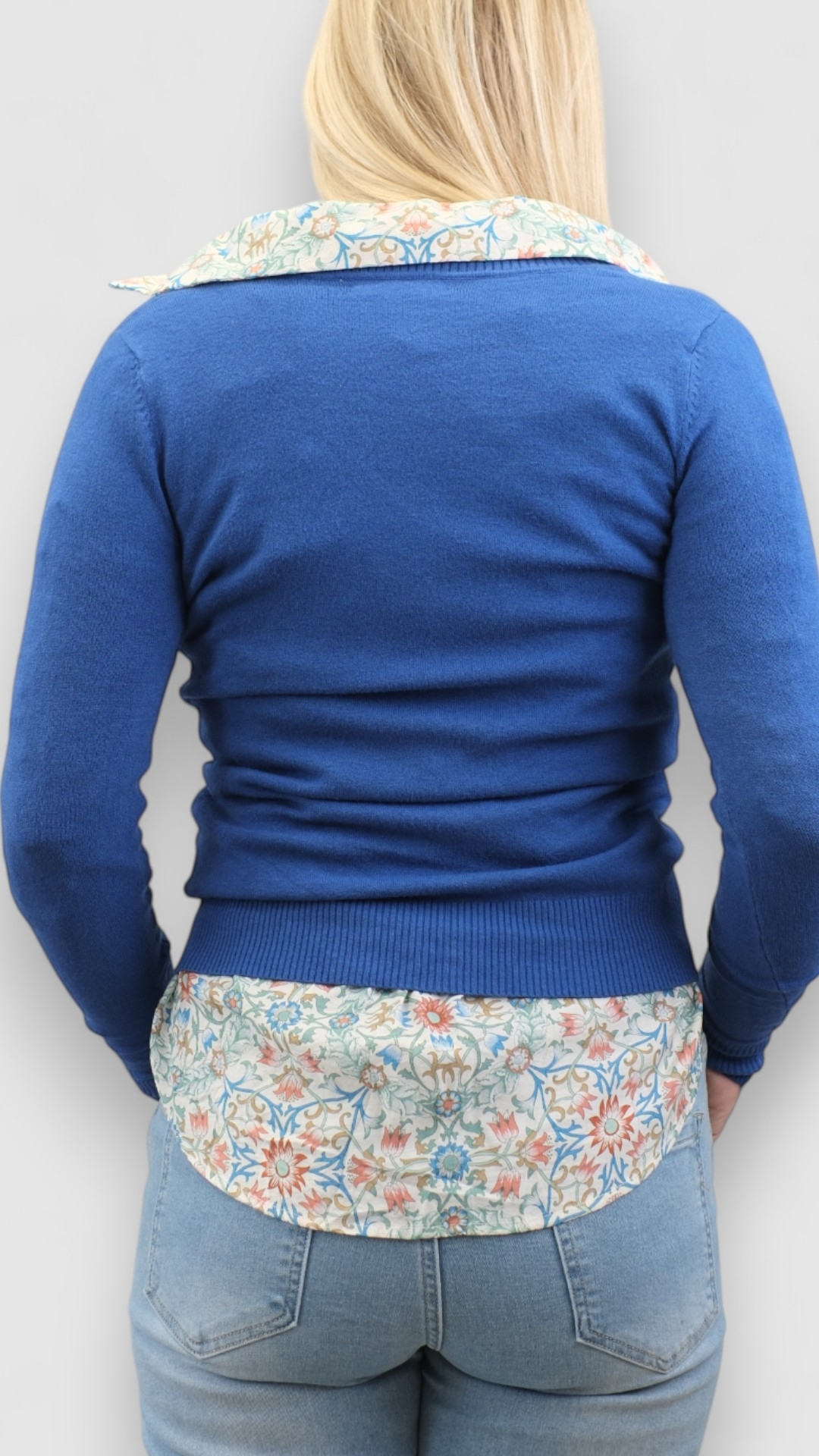 Ženski džemper  na kopčanje Oceana Blue