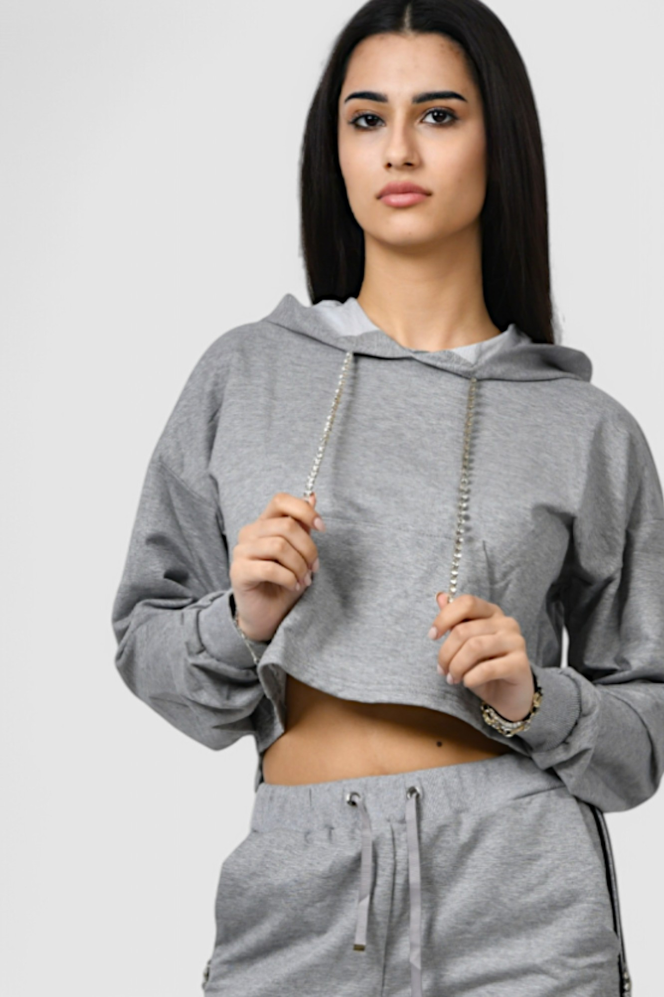 Ženska siva hoodica sa kapuljačom Alteza