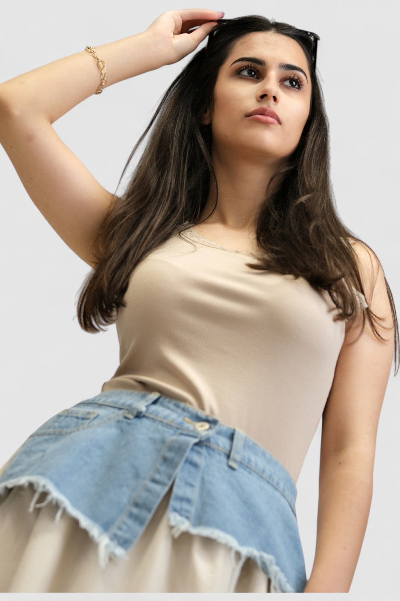 Ženska bež midi suknja Eloraine