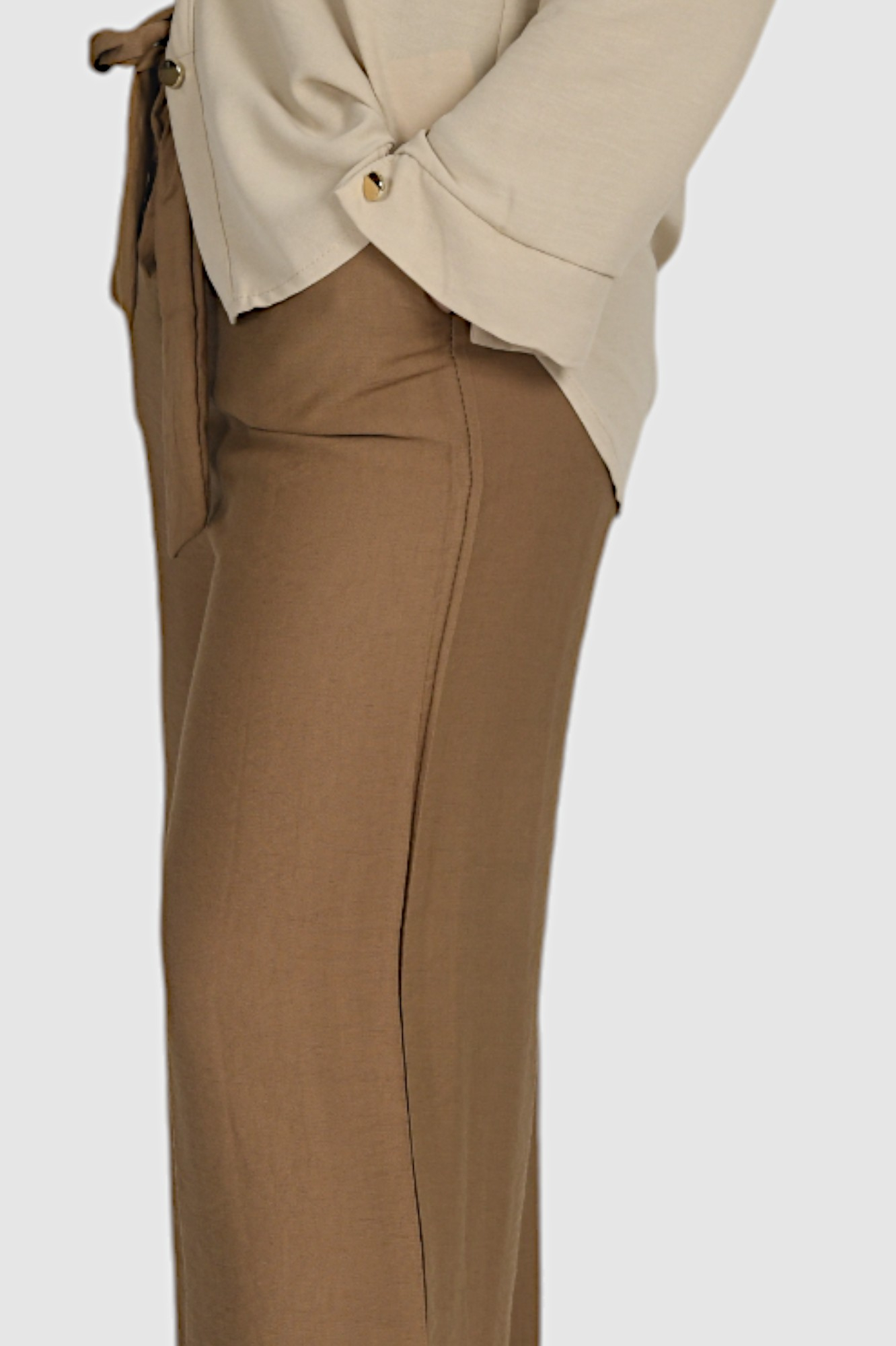 Ženske smeđe modne hlače Isadora