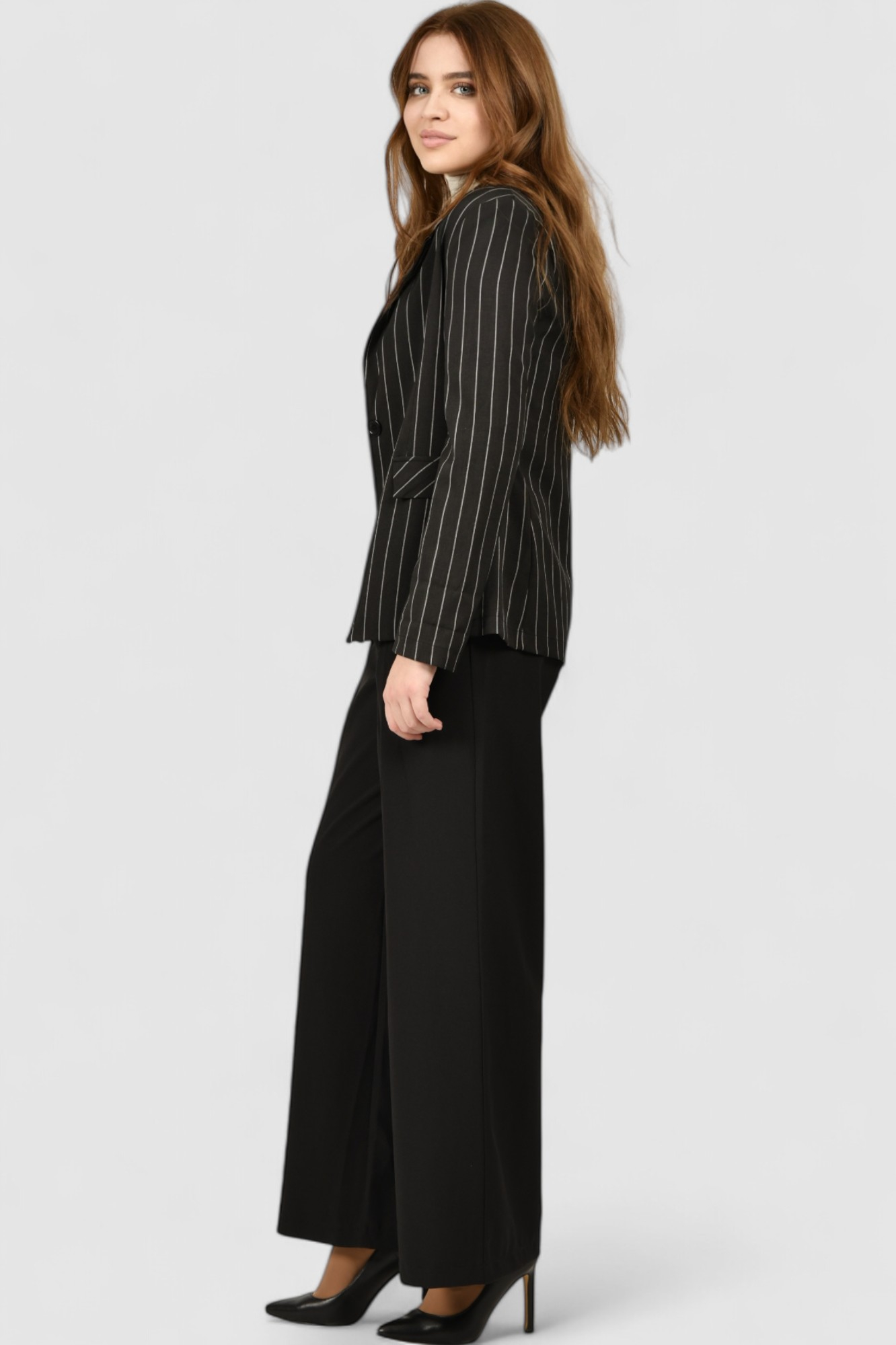 Ženske crne klasične hlače Nicole