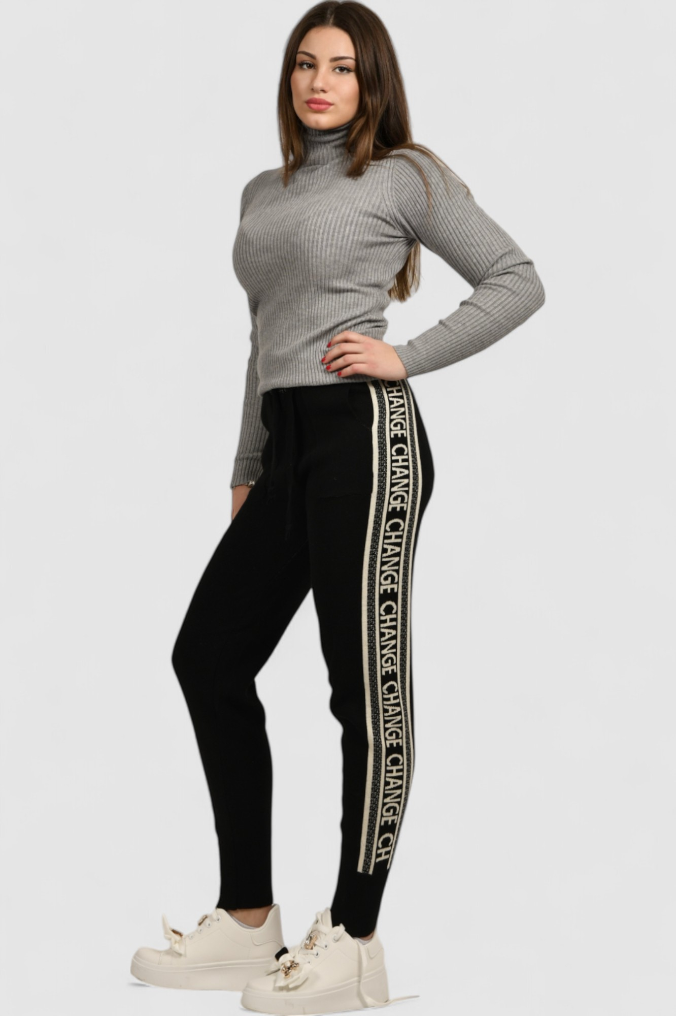 Ženski crni donji dio trenirke Celestia