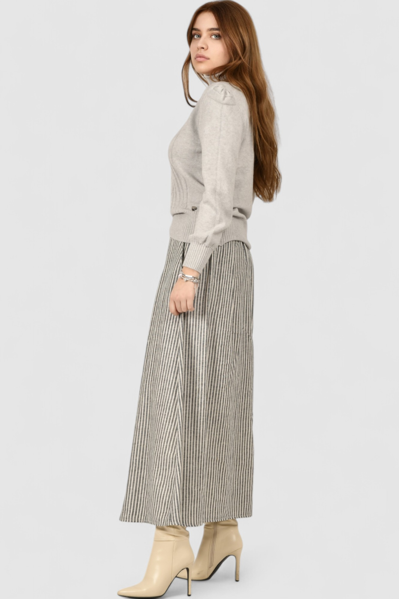 Ženska siva maxi suknja Willa