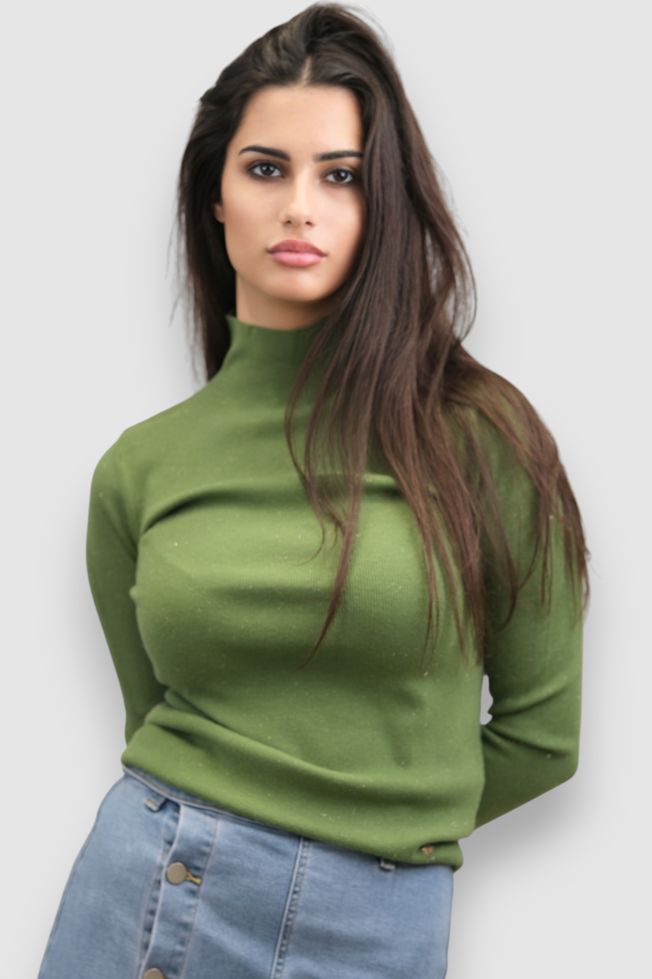 Ženski zeleni lagani džemper Opal