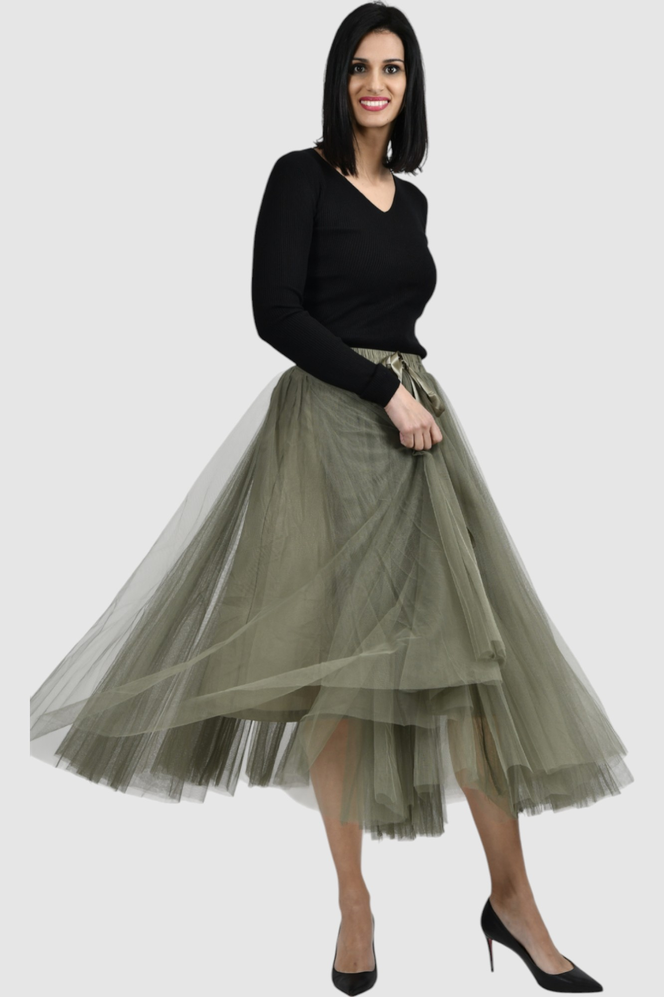 Ženska zelena maxi suknja Isabel Army