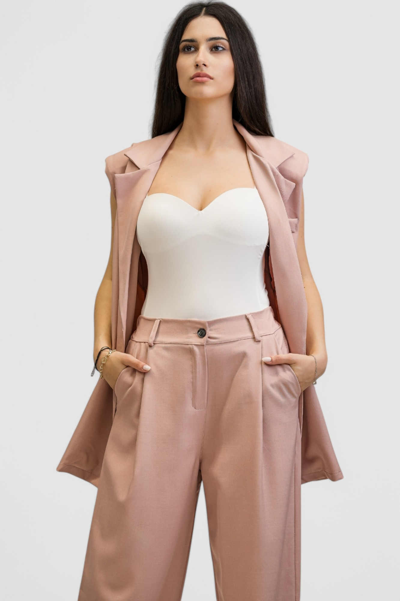 Ženski bijeli elegantni bodi Camille