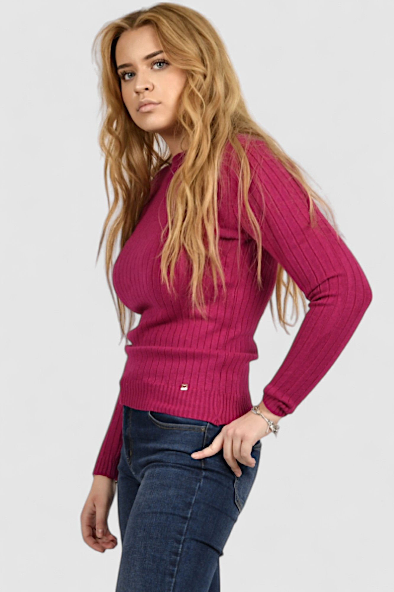 Ženski rozi lagani džemper Amelie