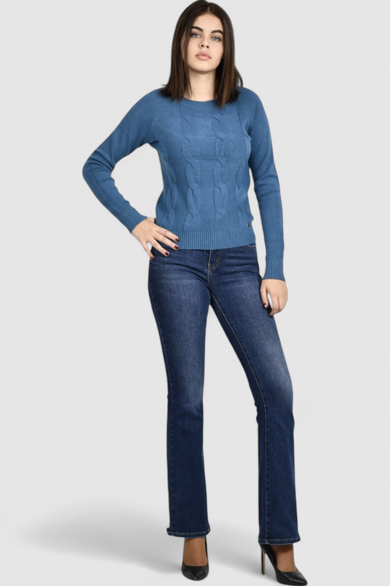 Ženski svijetlo plavi lagani džemper Damaris