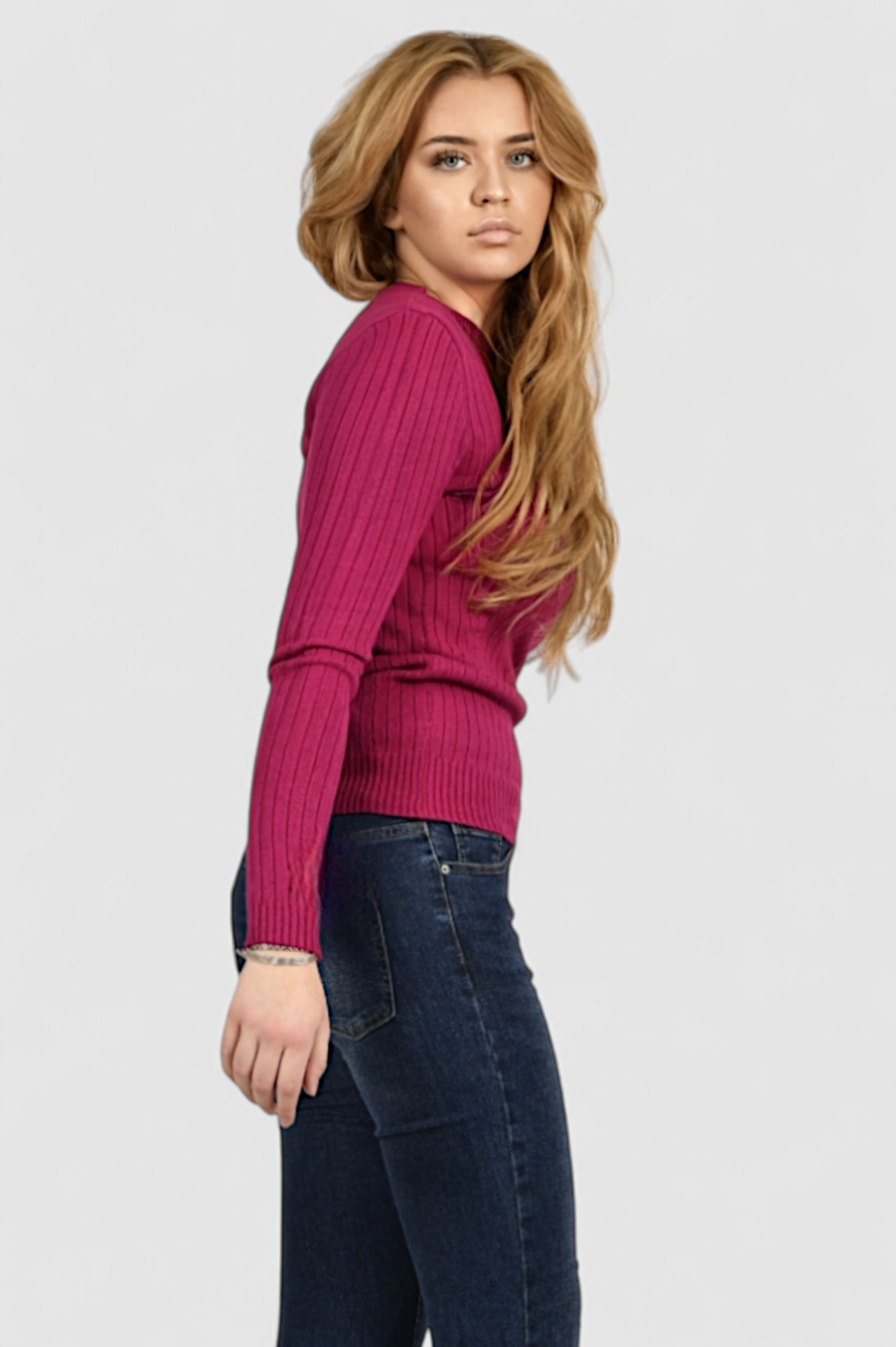 Ženski rozi lagani džemper Amelie