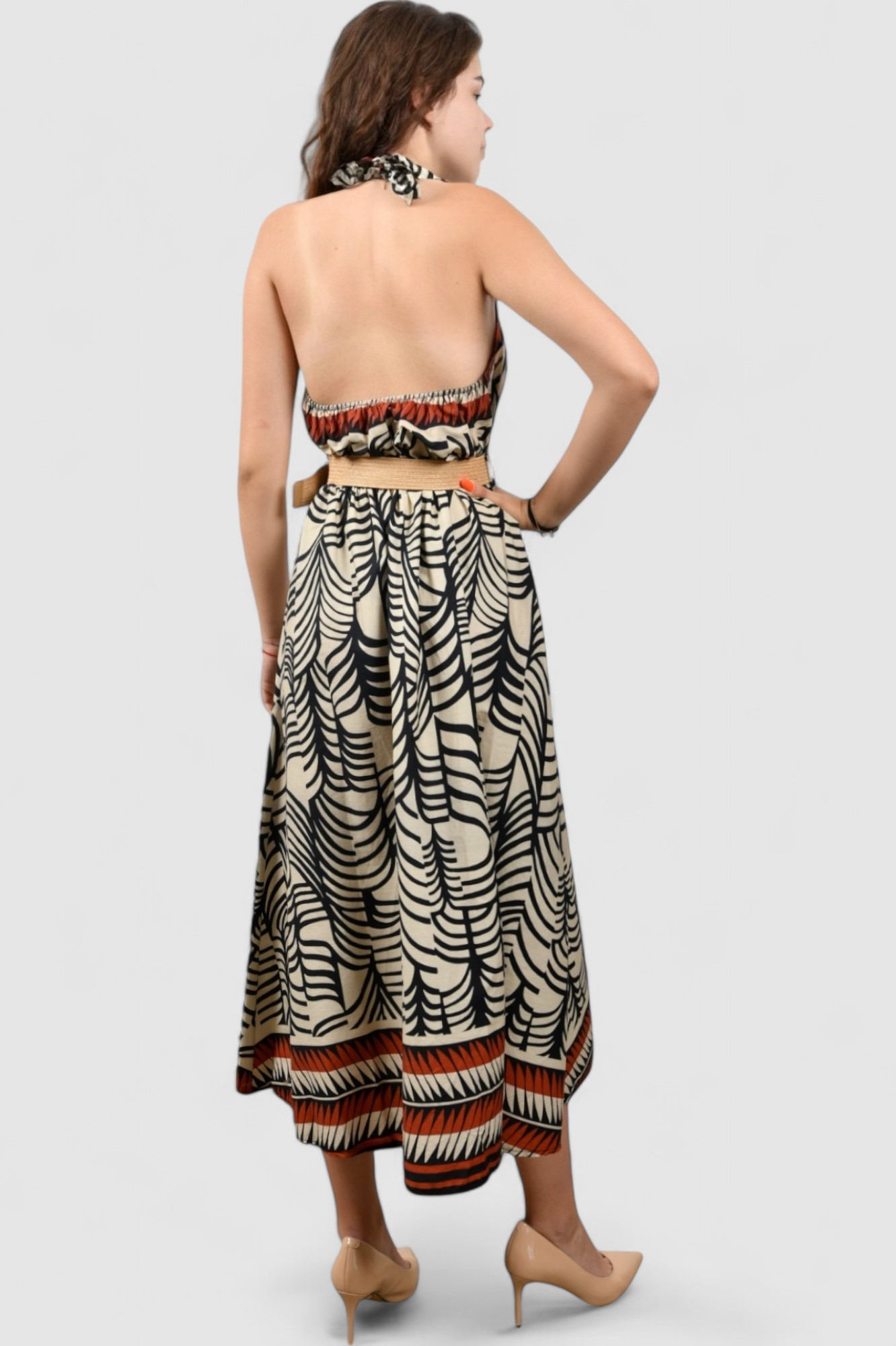 Ženska bež svakodnevna haljina Destiny