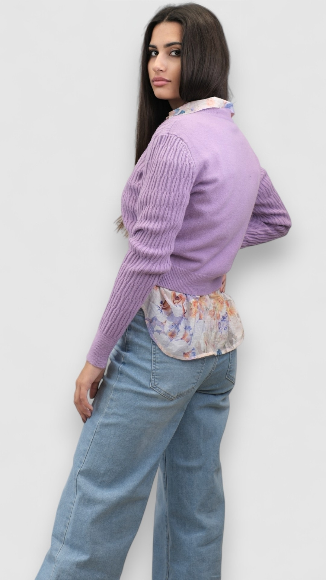 Ženski ljubičasti lagani džemper Stella