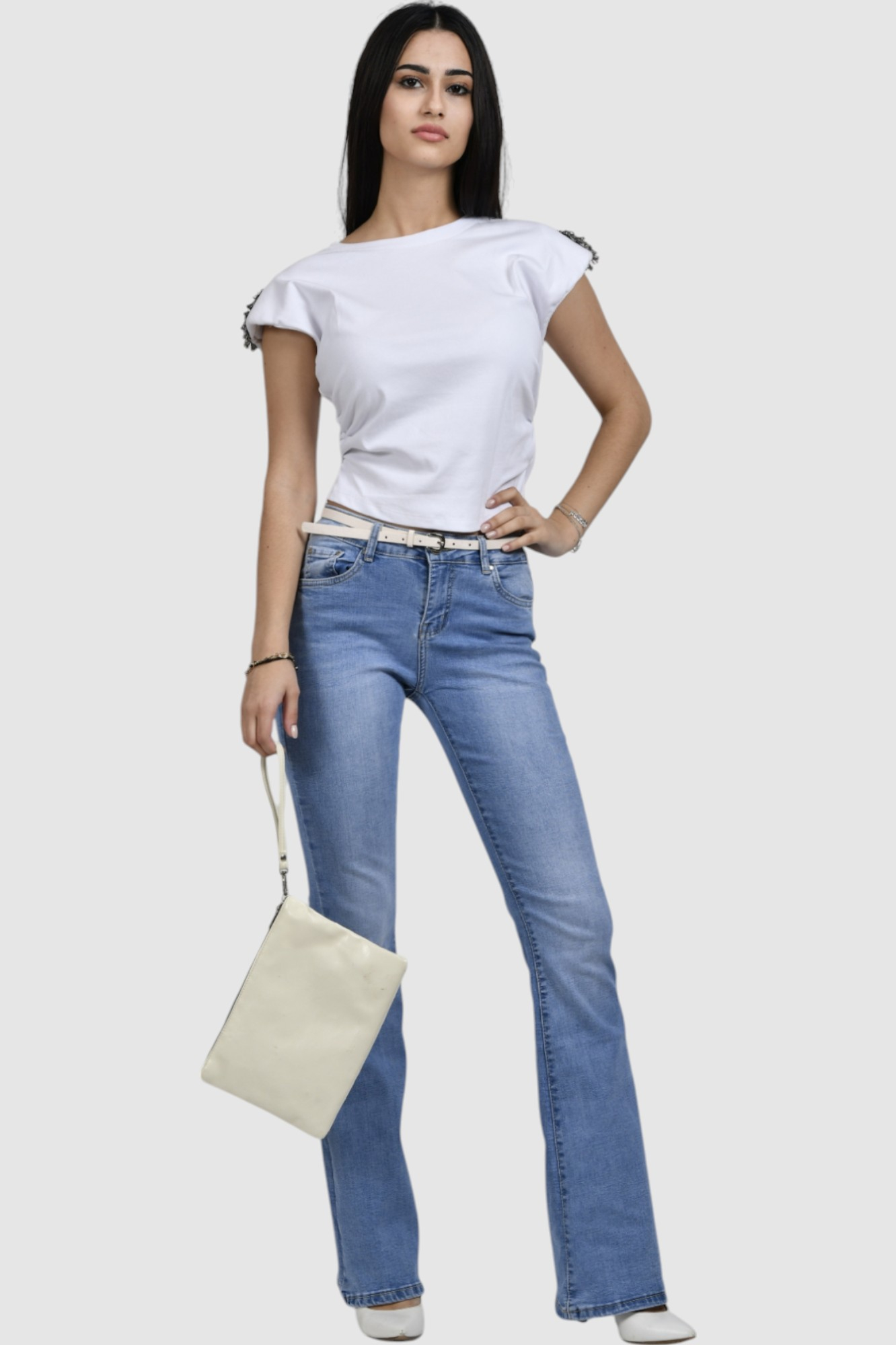 Ženska bijela majica kratki rukav Noemi